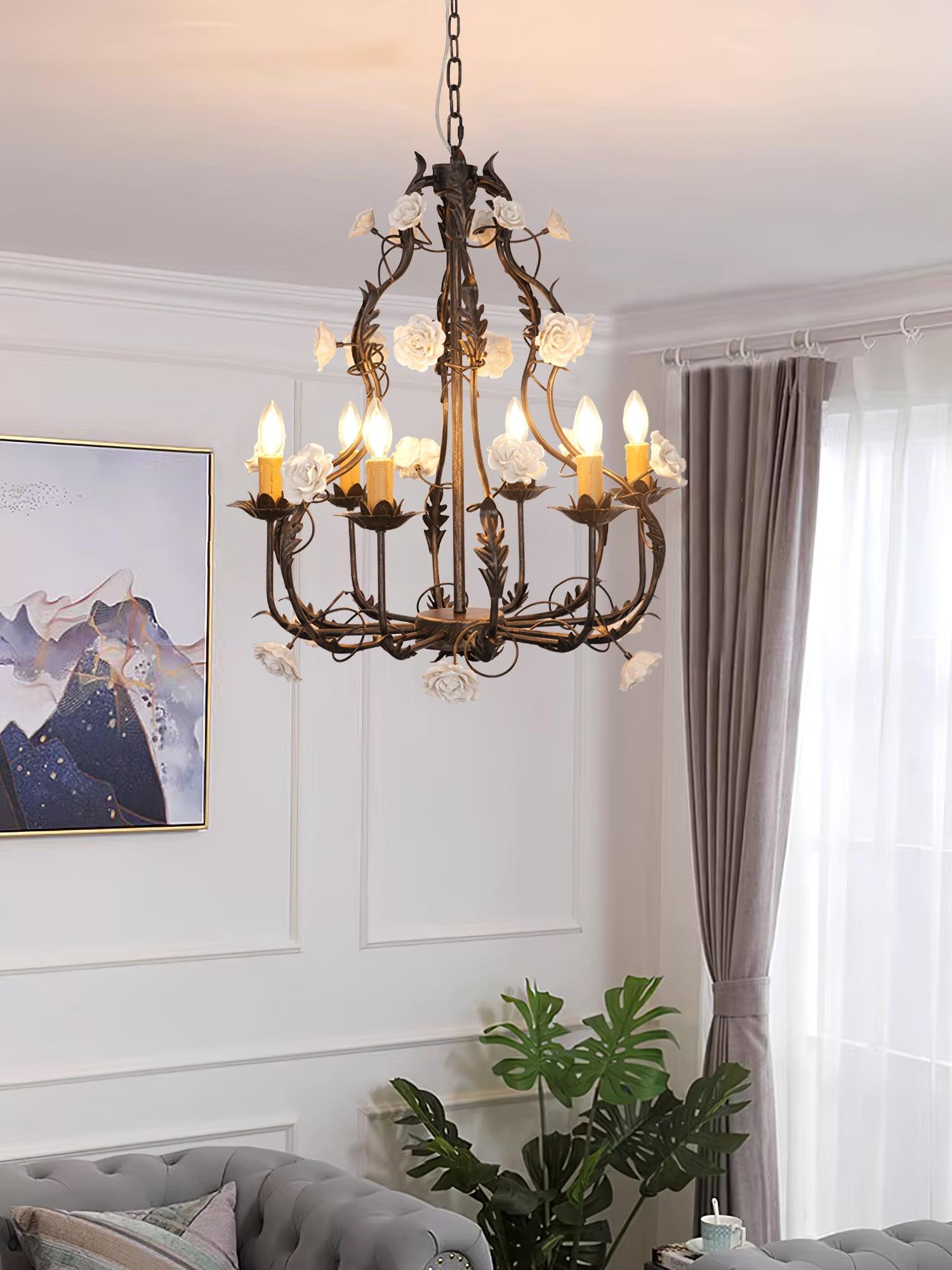 Florentine Rose Garden Chandelier - Lumpaz