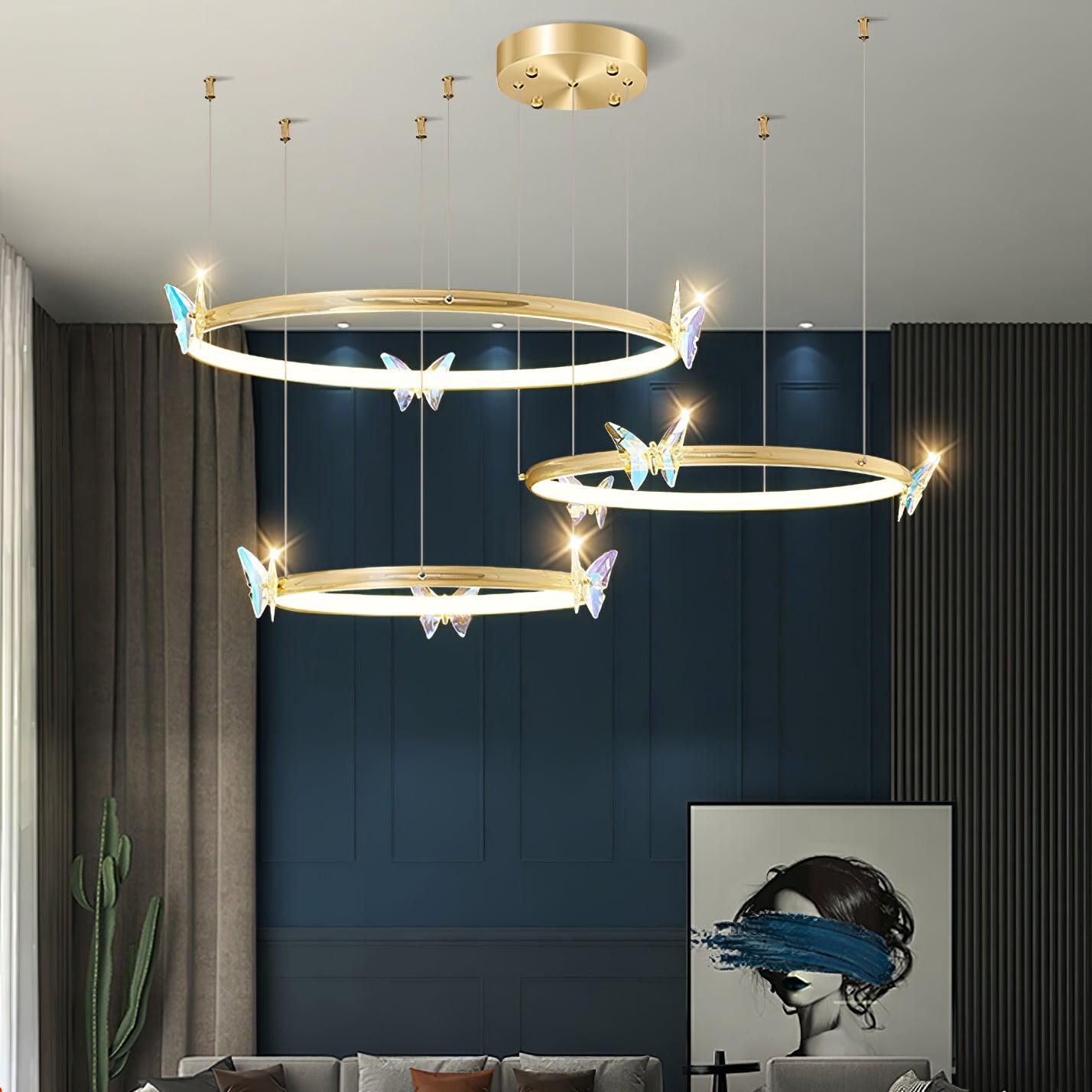 Blue Butterfly Chandelier - Lumpaz