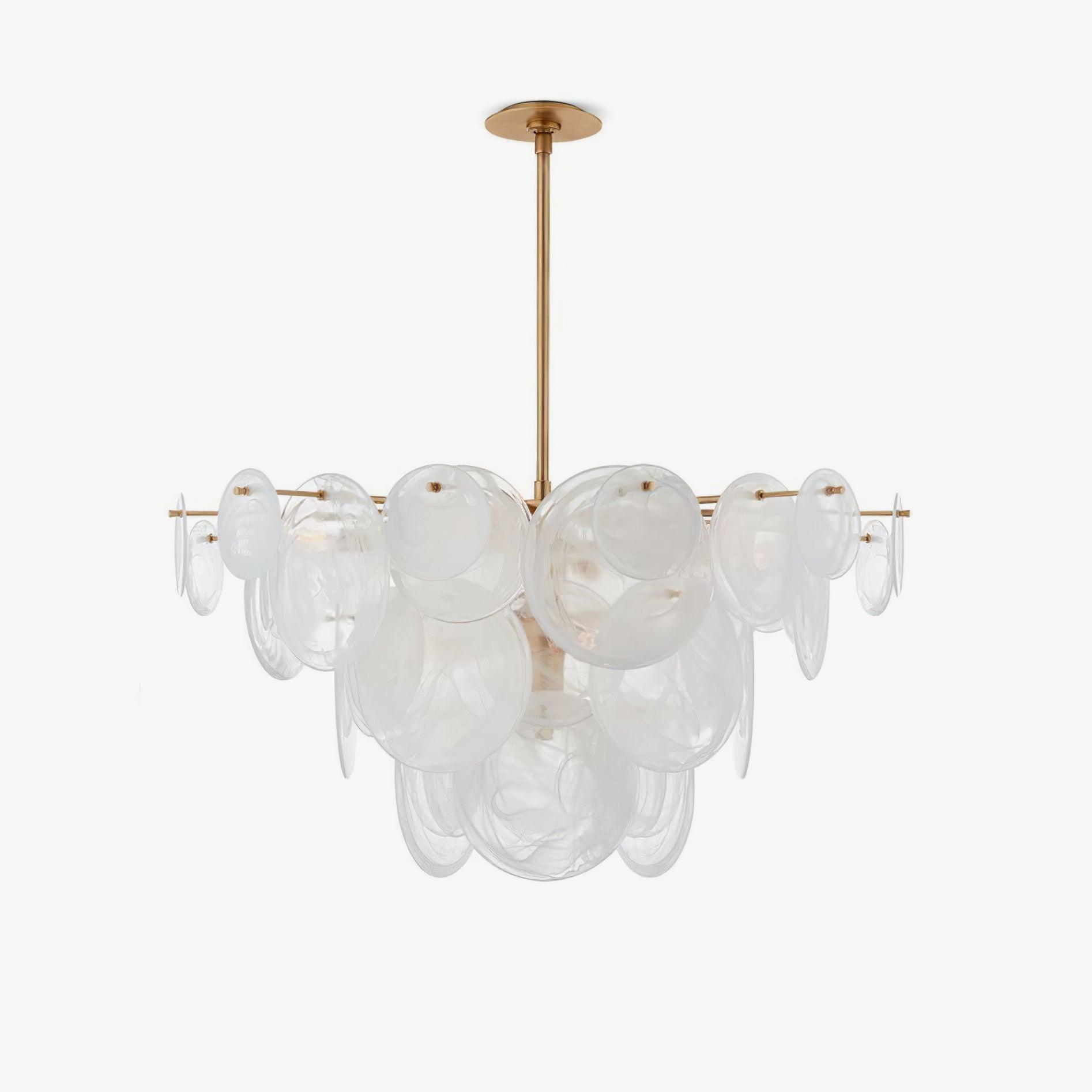Brass Discs Cascading Chandelier - Lumpaz