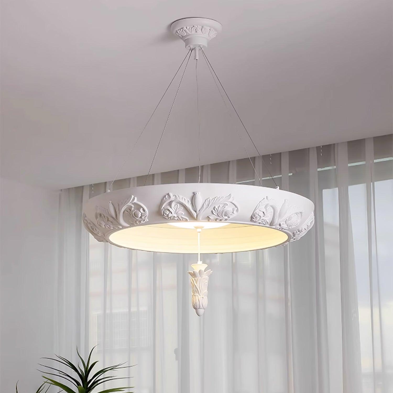 Artistic Carved Plaster Chandelier - Lumpaz