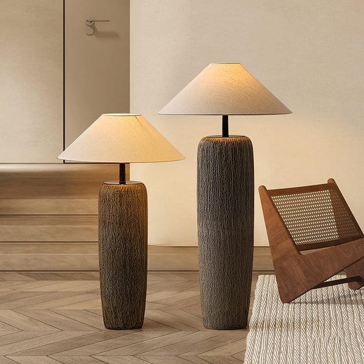 Weathered Wood Grain Floor Lamp - Lumpaz
