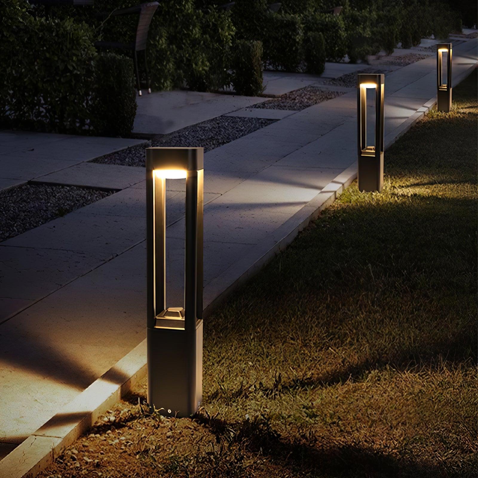 Rectangular Column Garden Light - Lumpaz