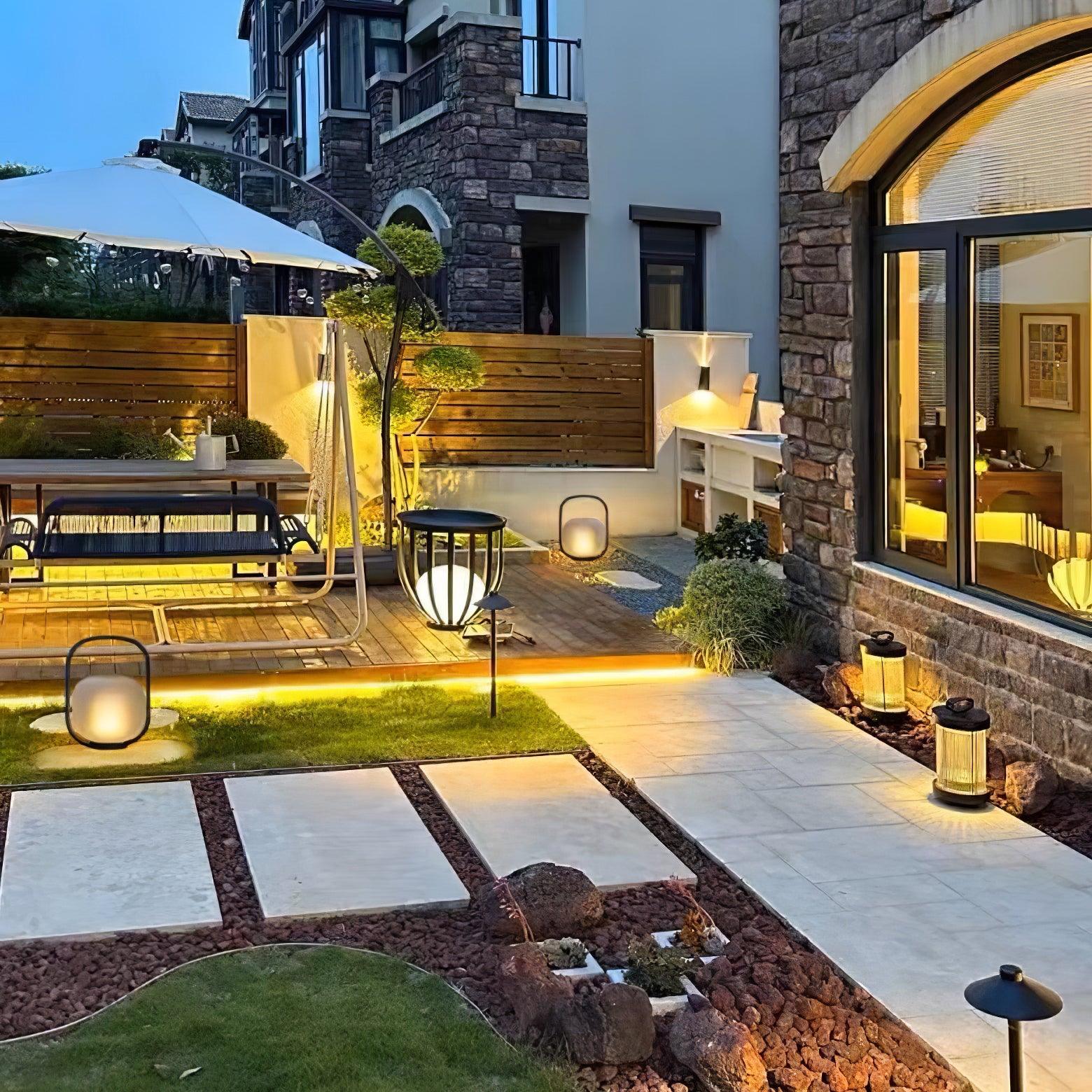 Portable Lantern Outdoor Table Lamp with Solar Panel - Lumpaz