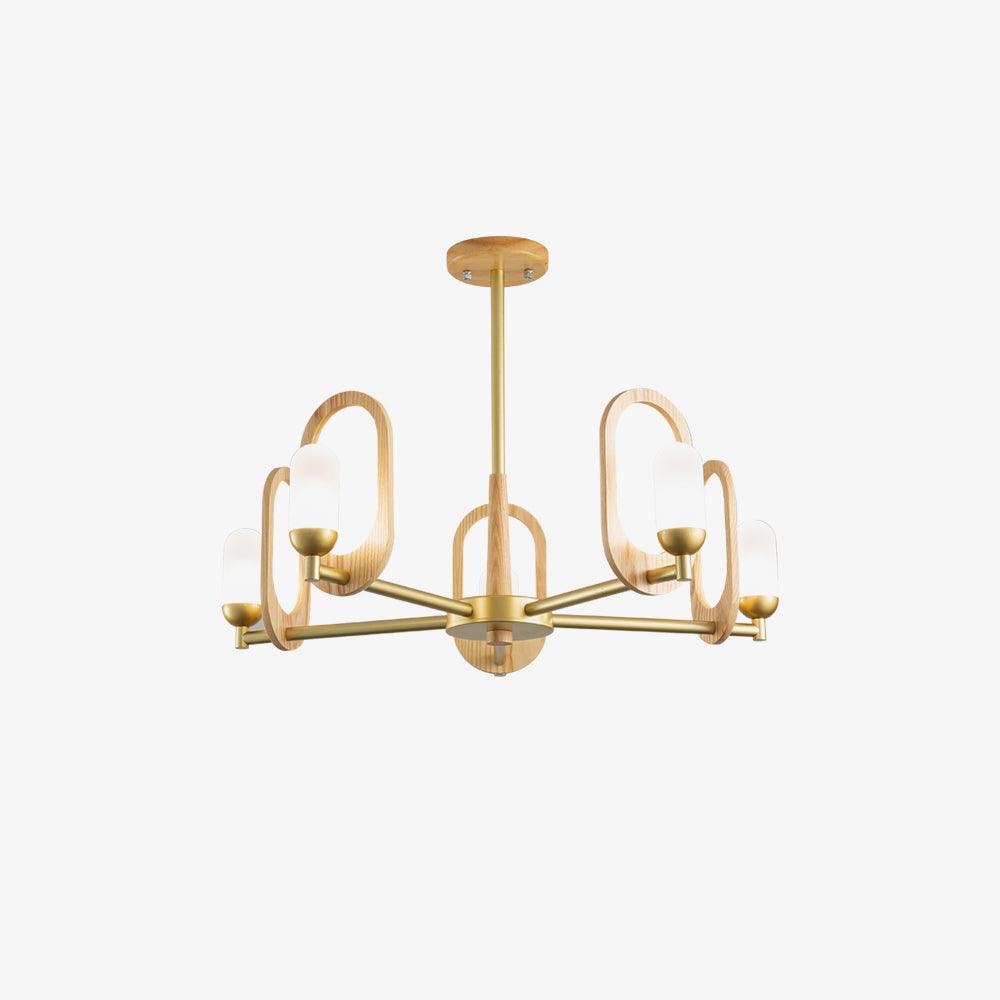 Wood Art Halo Chandelier - Lumpaz