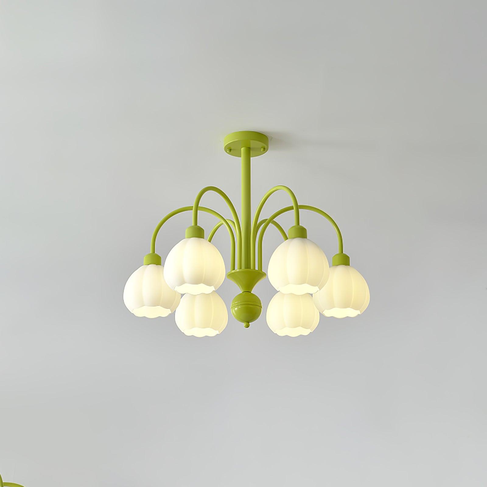 Cream Pumpkin Ball Chandelier - Lumpaz
