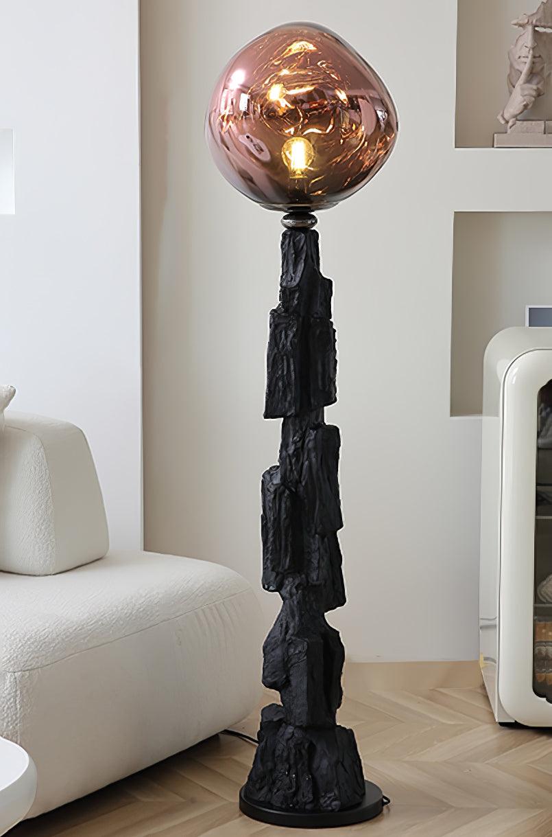 Charcoal Lava Floor Lamp - Lumpaz