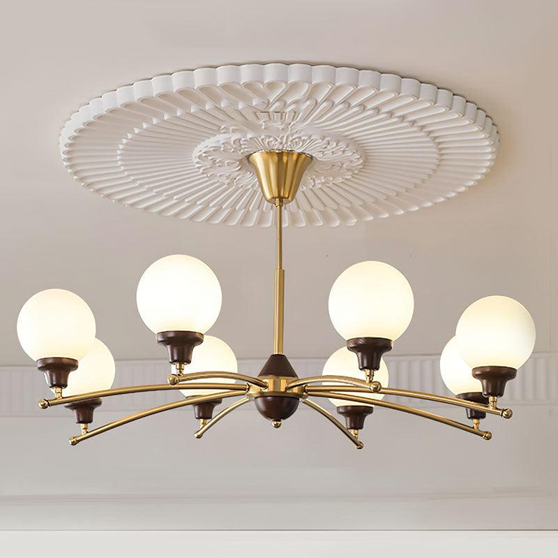 Walnut Glass Ball Chandelier - Lumpaz