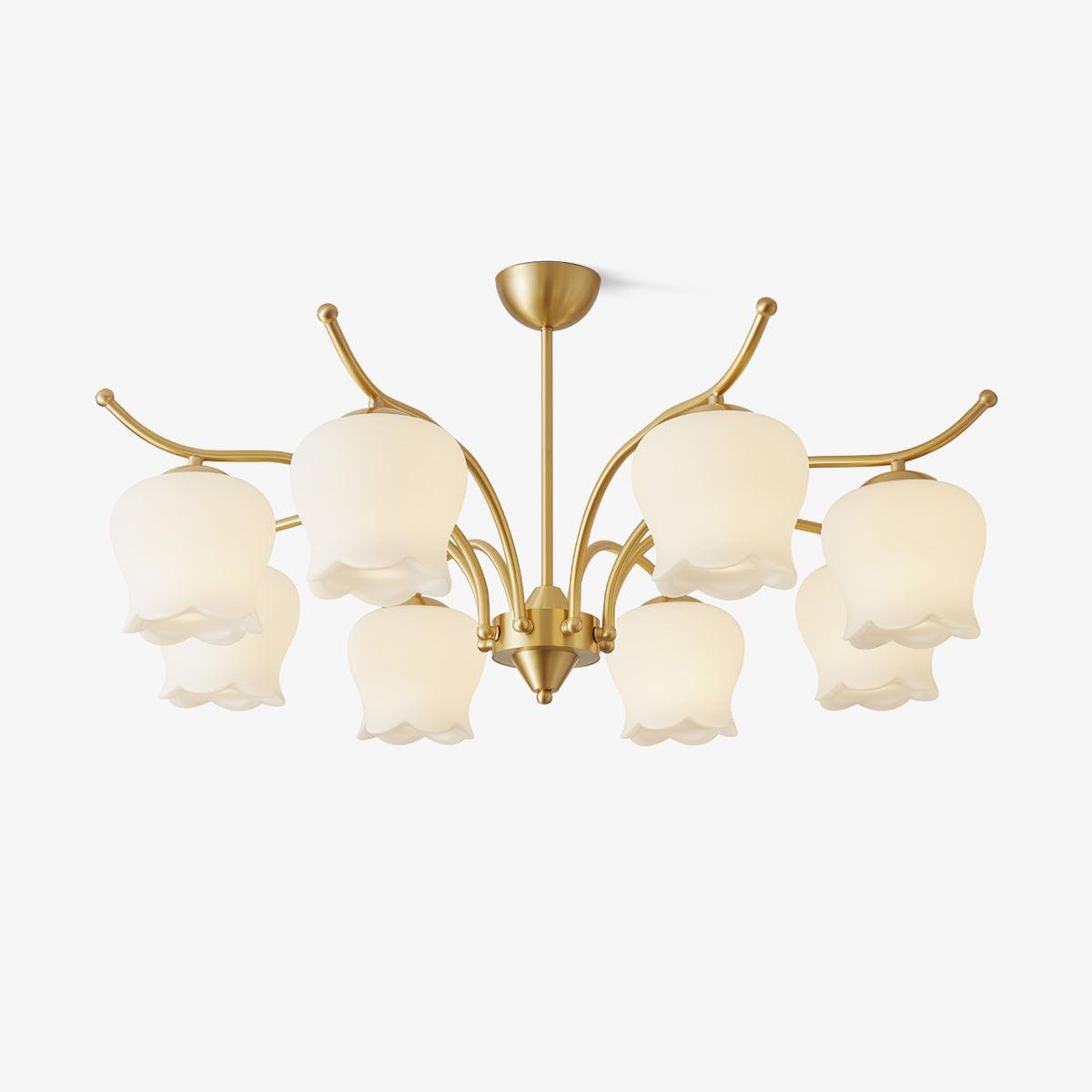 Tulip Brass Chandelier - Lumpaz