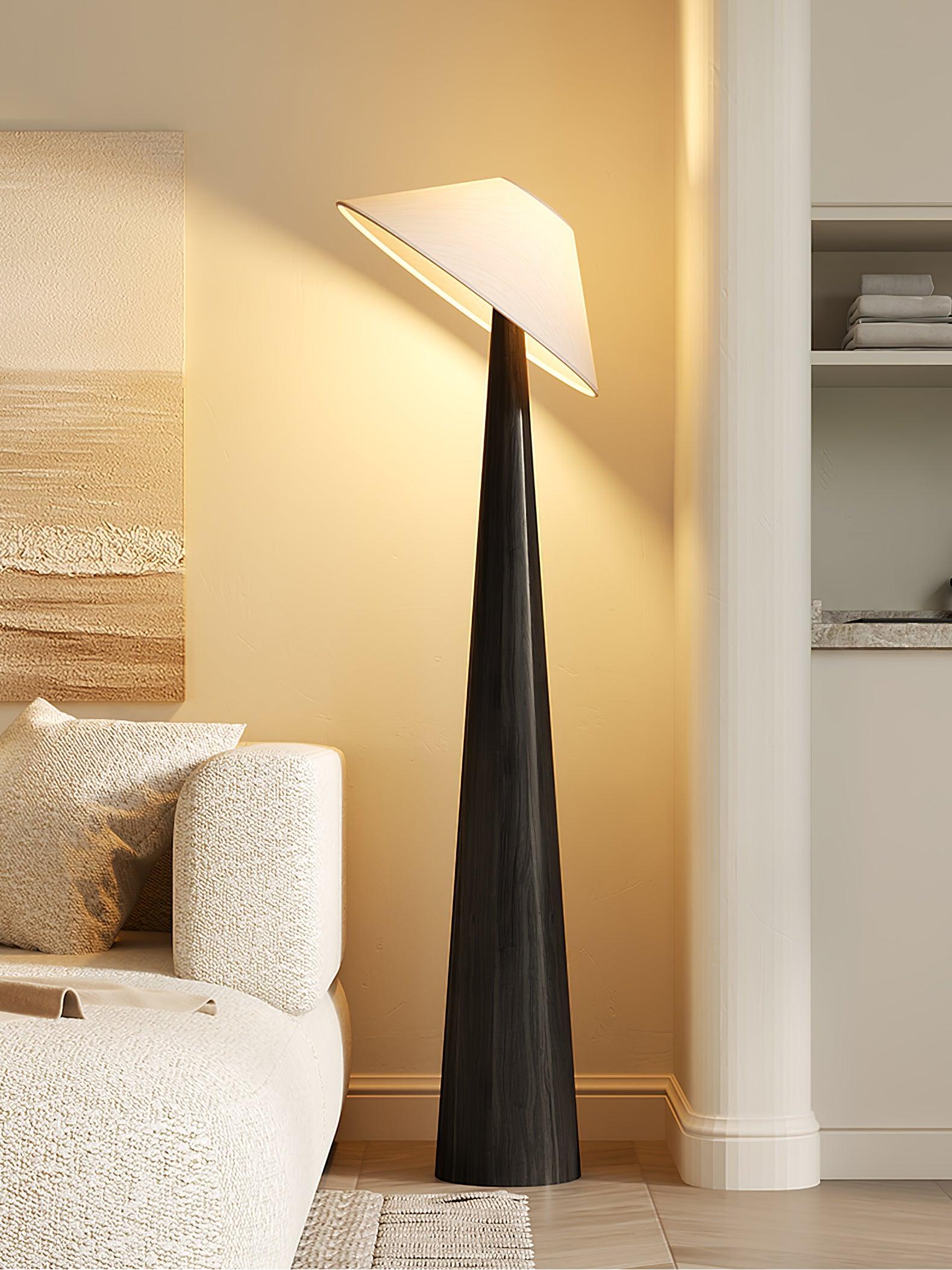Tilt Hat Wooden Floor Lamp - Lumpaz