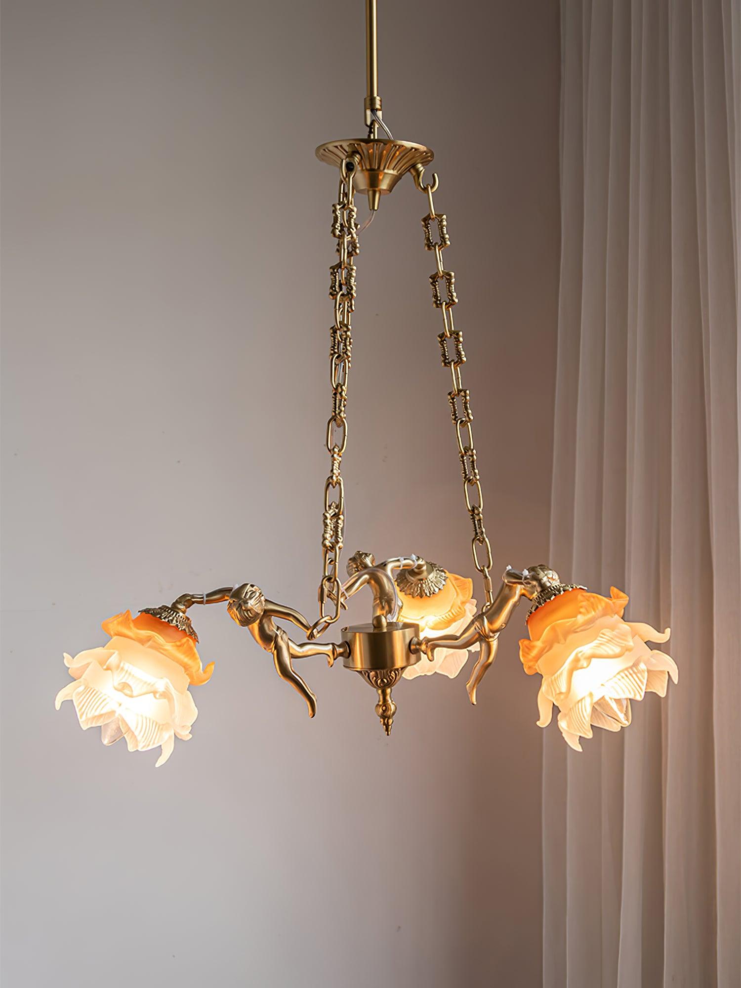 Putti Statuettes Brass Suspension - Lumpaz