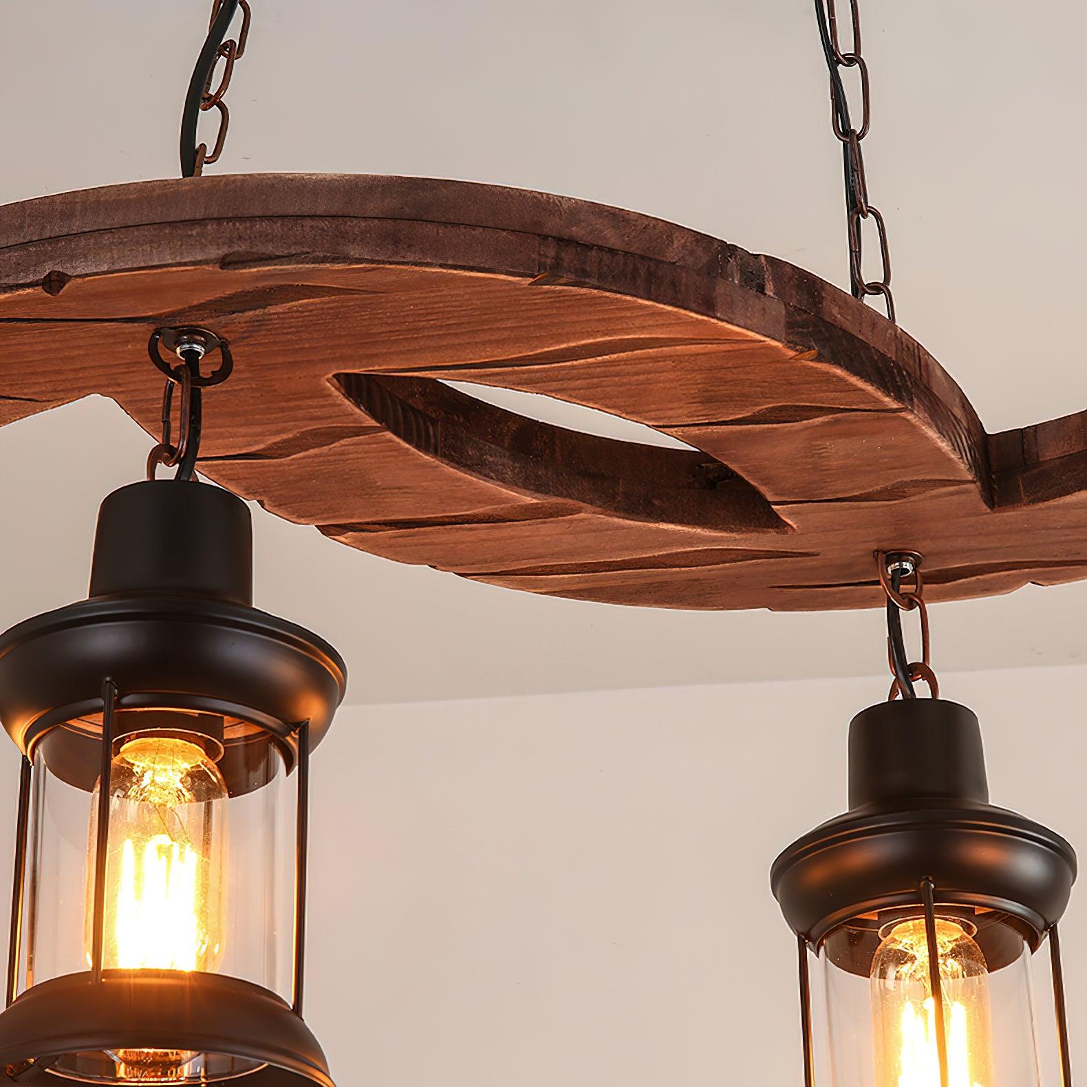 Retro Boat Wood Chandelier - Lumpaz