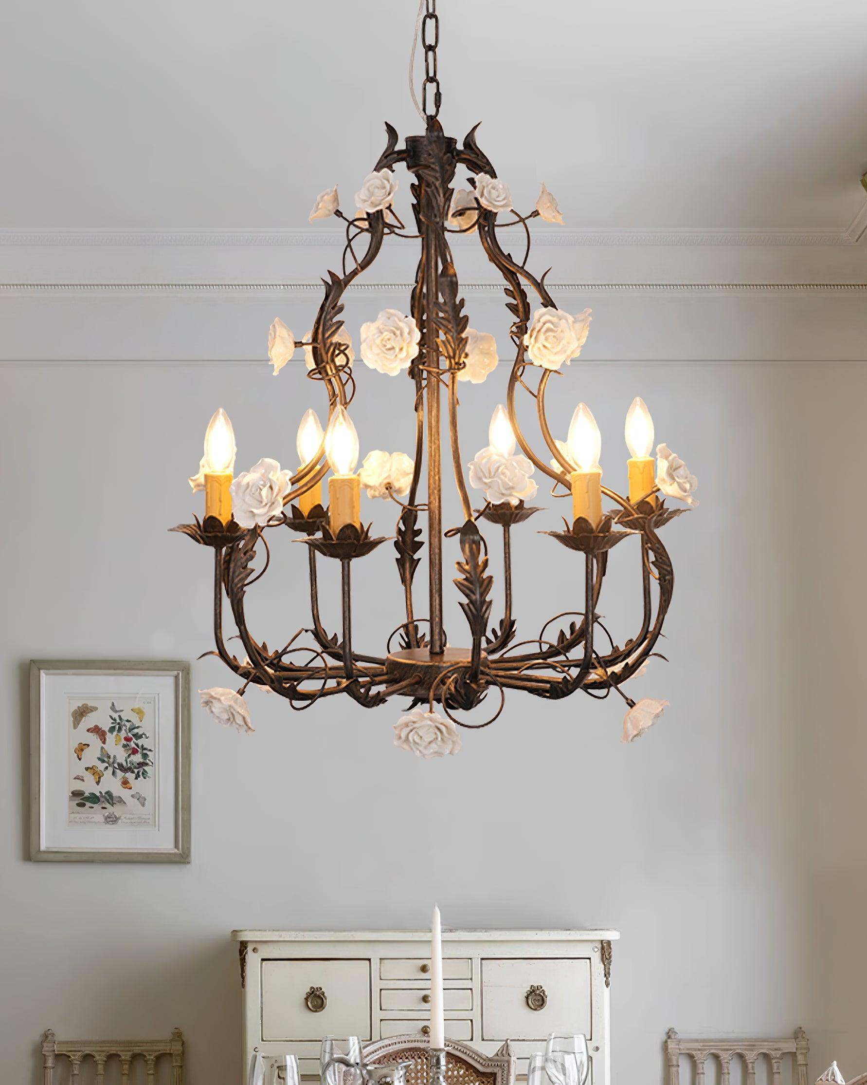 Florentine Rose Garden Chandelier - Lumpaz