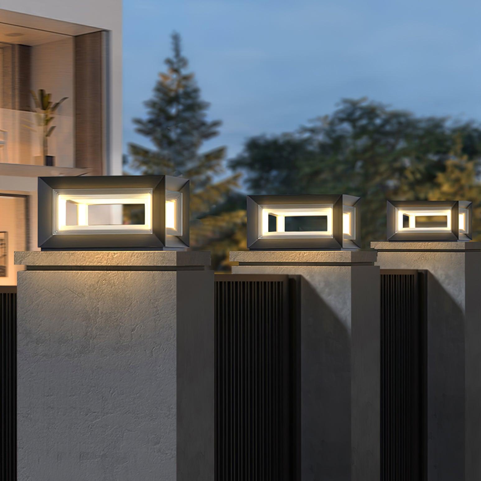 Light Cube Outdoor Post Light - Lumpaz