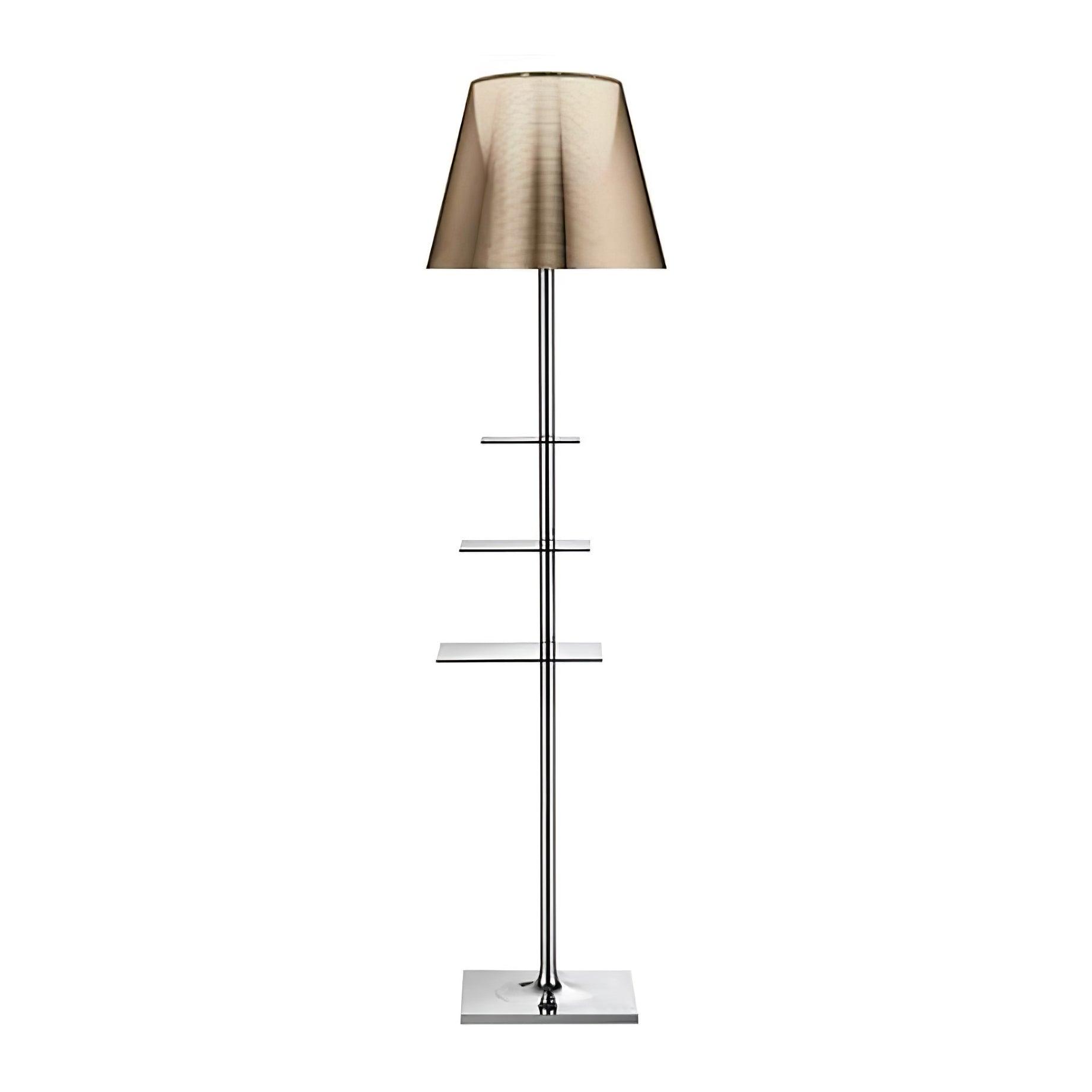 Chrome Prism Side Table Floor Lamp - Lumpaz