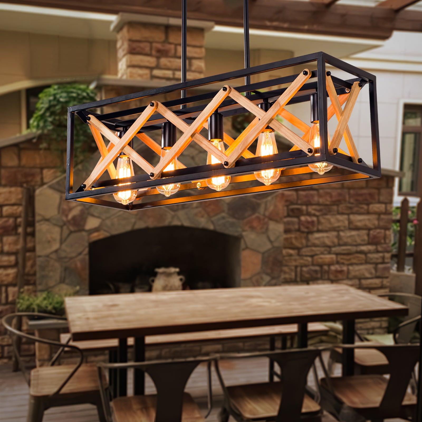 Kitchen Island Rectangle Chandelier - Lumpaz