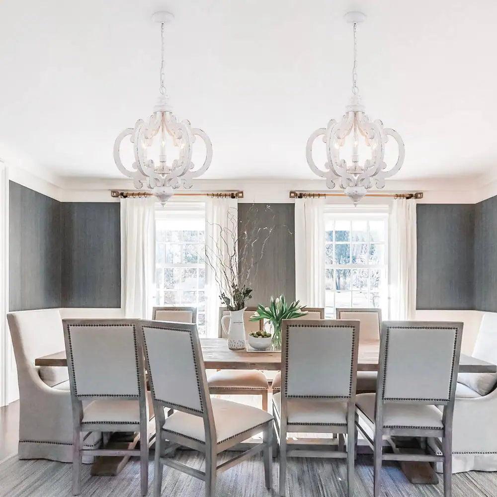 Antique White Style Chandelier - Lumpaz