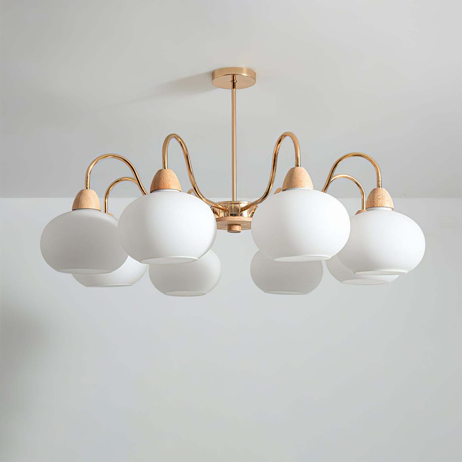 Glass Persimmon Chandelier - Lumpaz