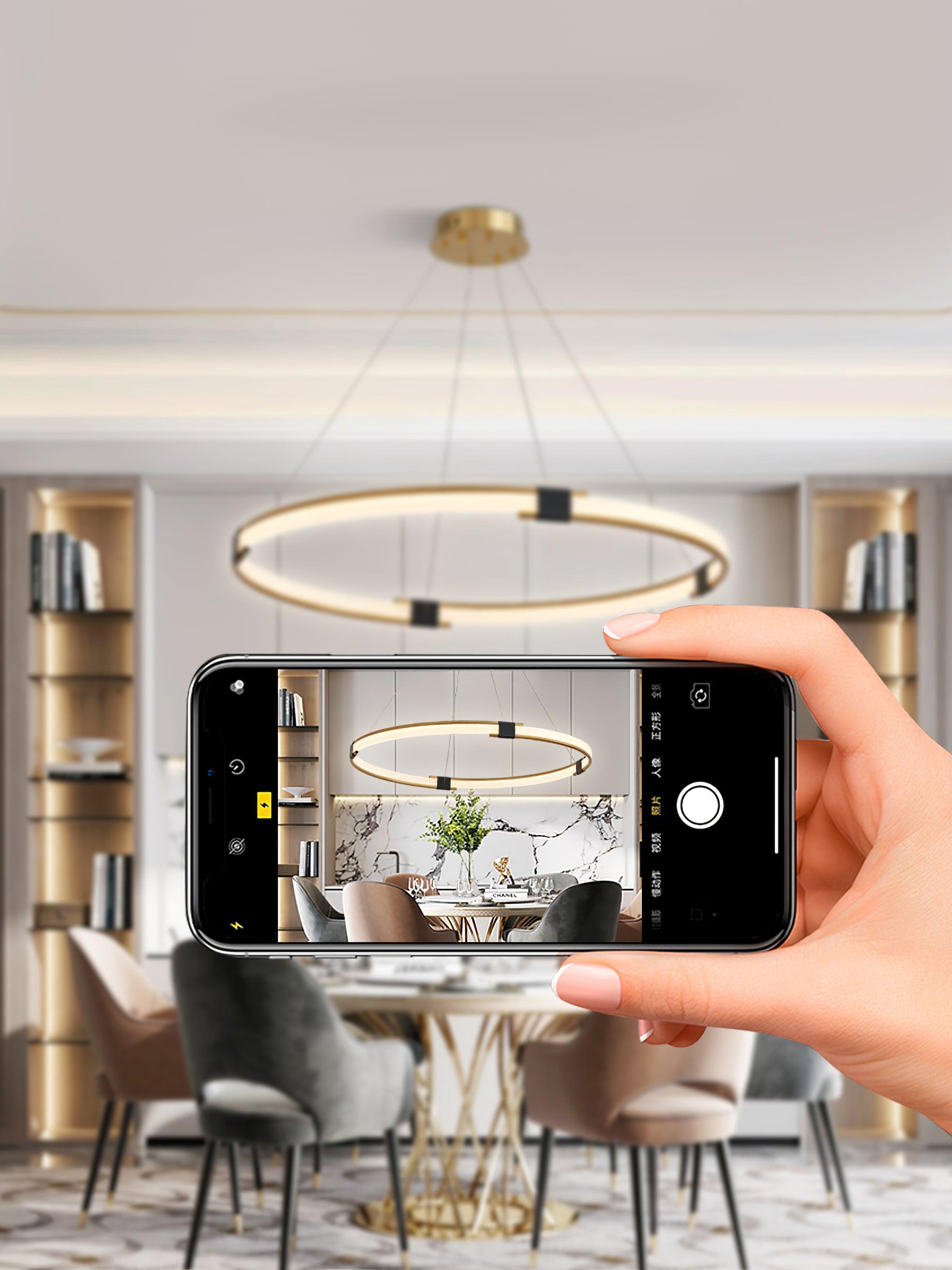 Gold Ring Chandelier - Lumpaz