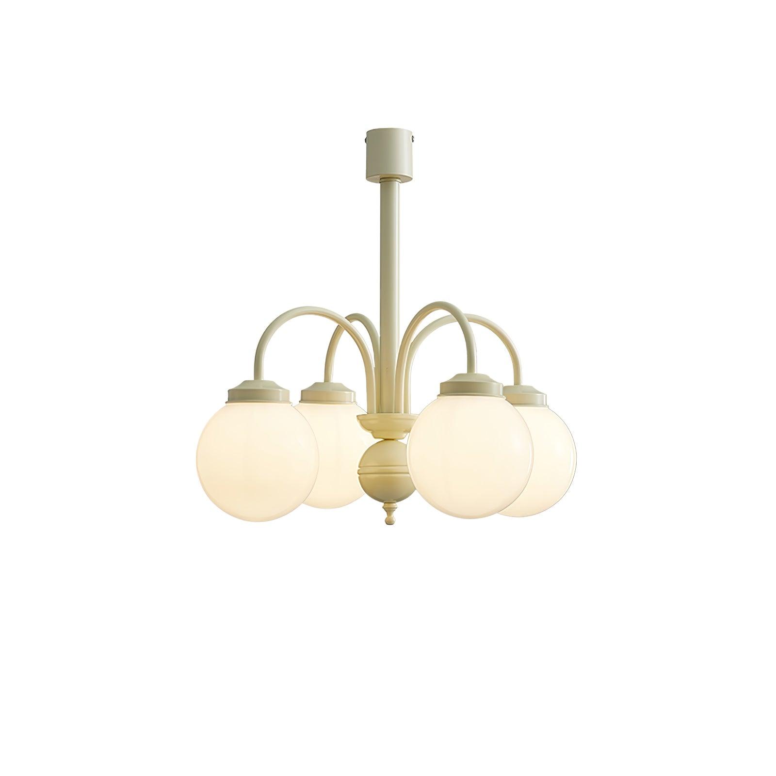 Cream Glass Sphere Chandelier - Lumpaz
