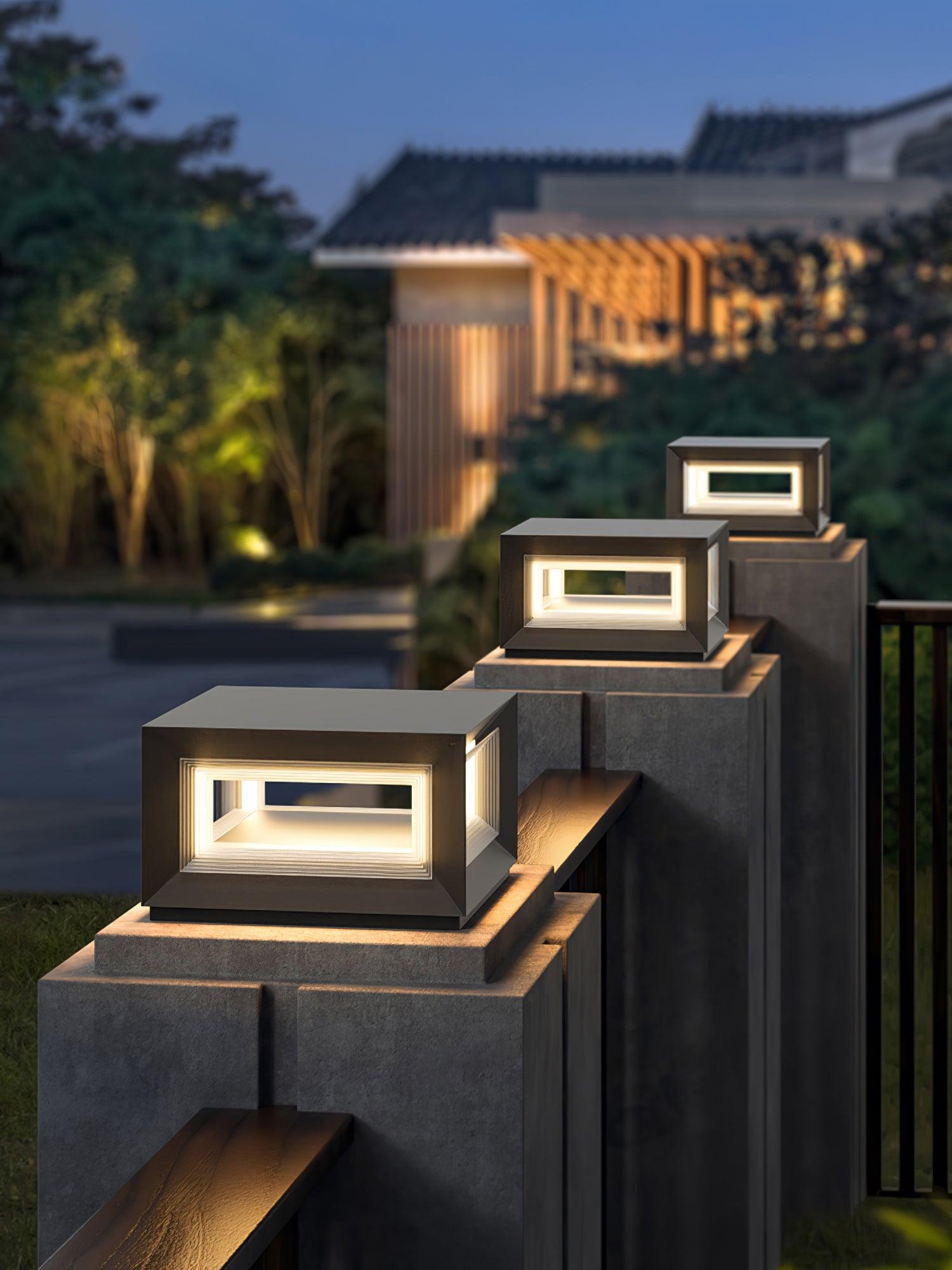 Light Cube Outdoor Post Light - Lumpaz