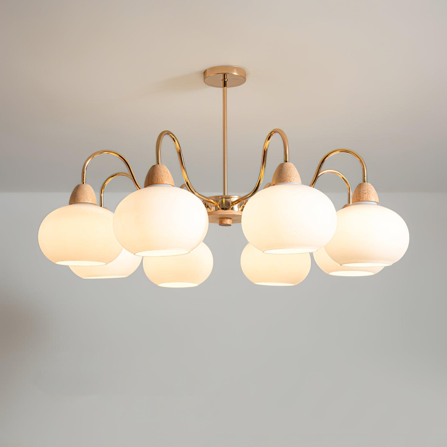 Glass Persimmon Chandelier - Lumpaz