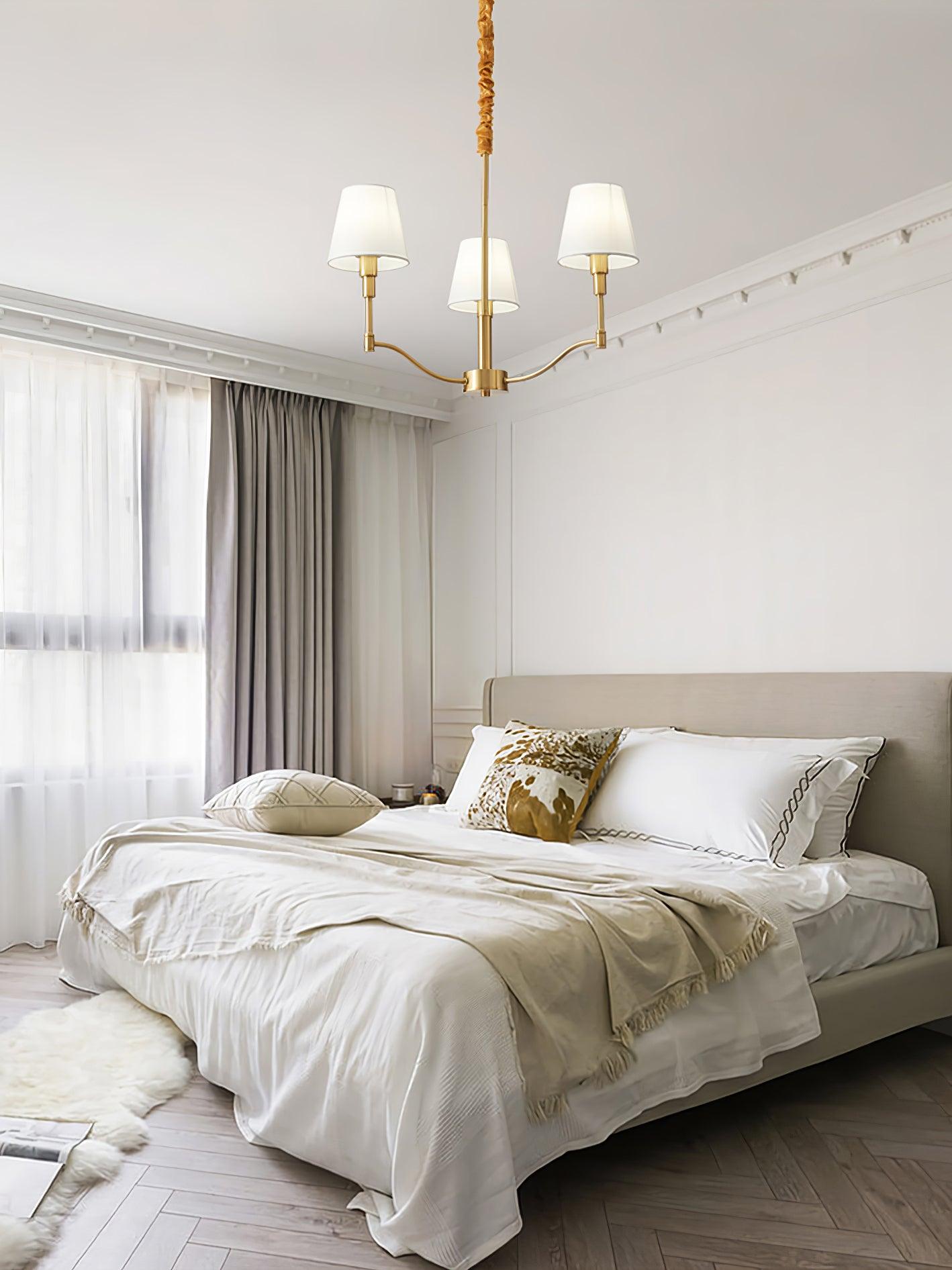 Meridian Mid Century Brass Chandelier - Lumpaz