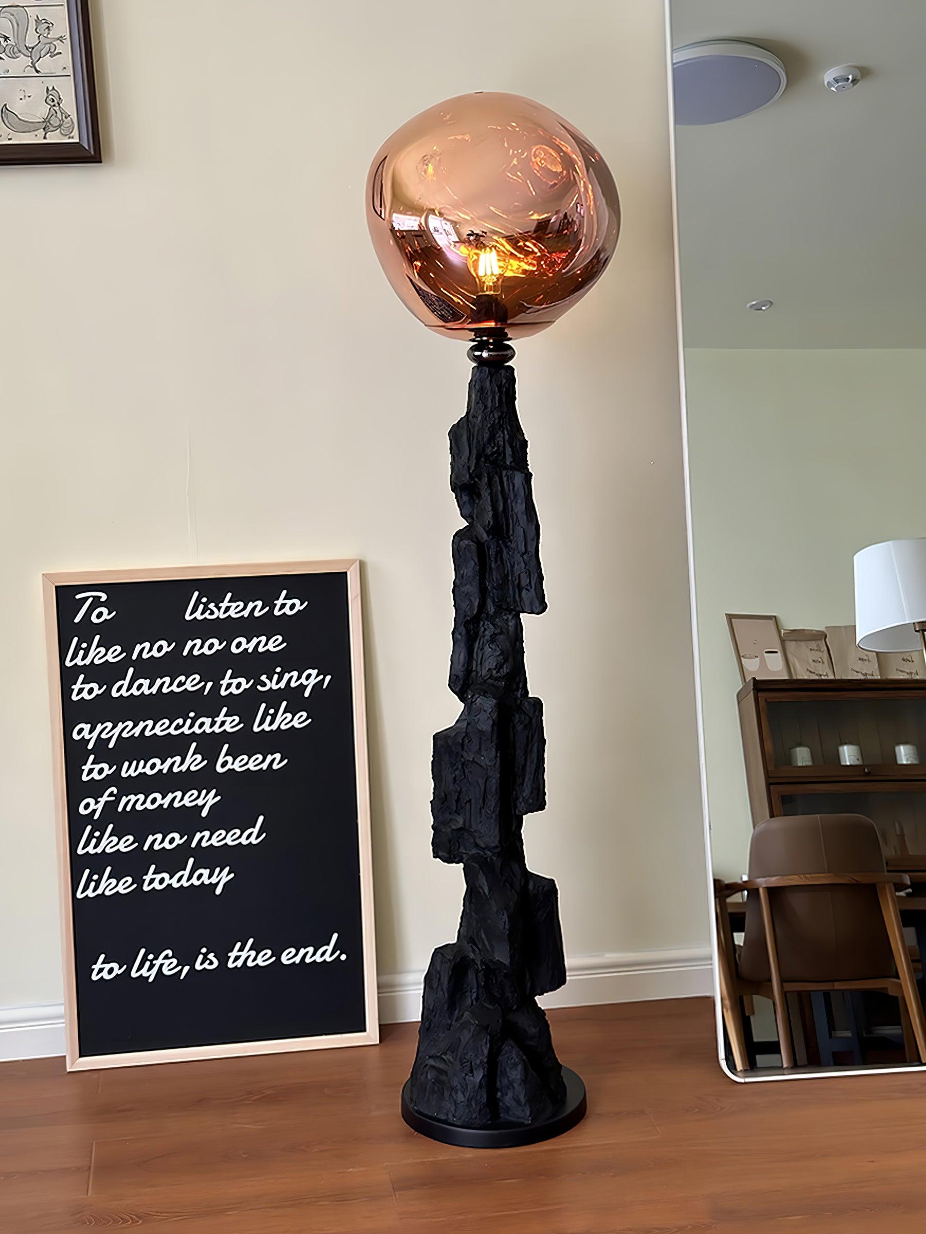 Charcoal Lava Floor Lamp - Lumpaz