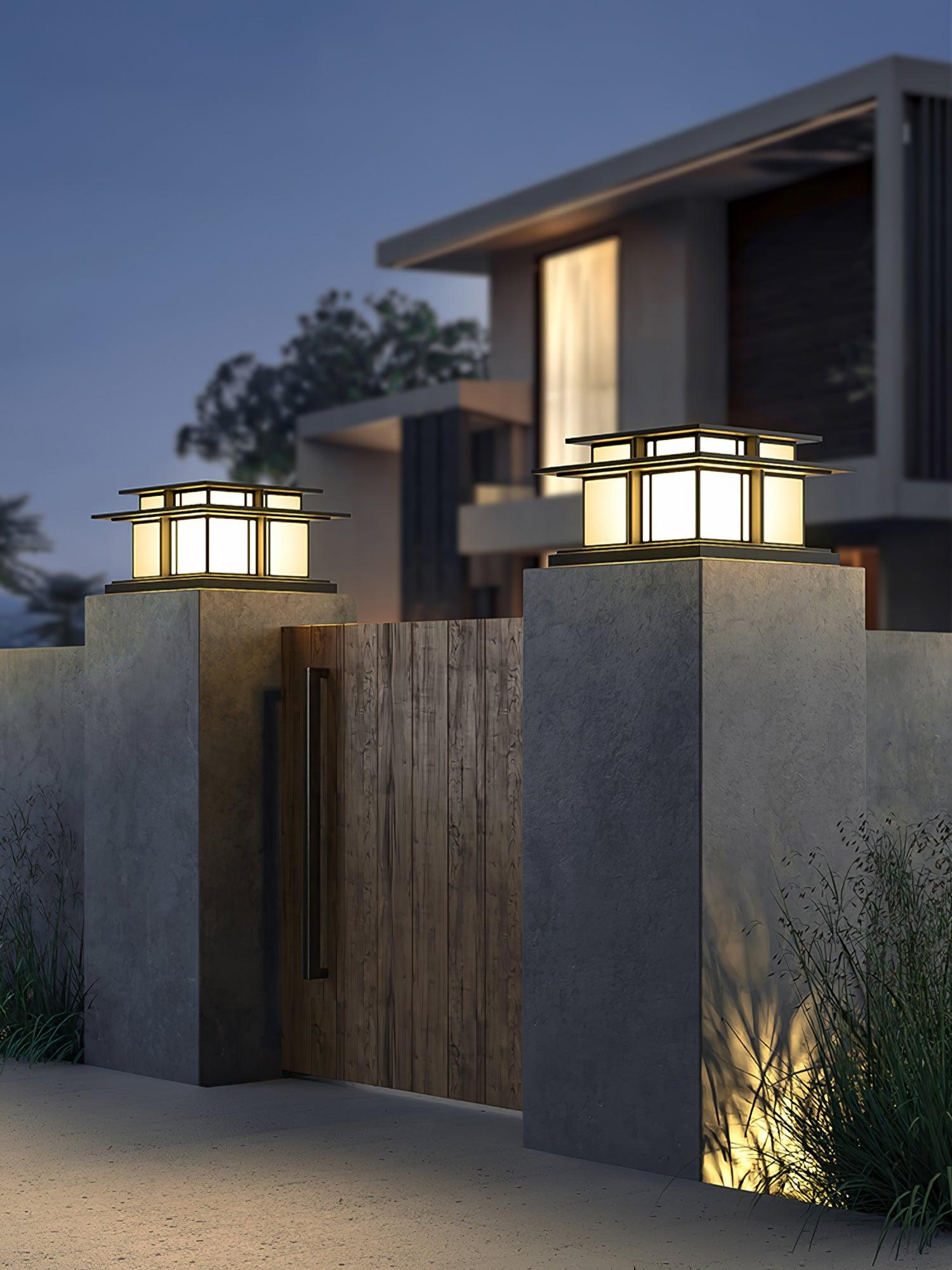 Pillar lights for house on sale
