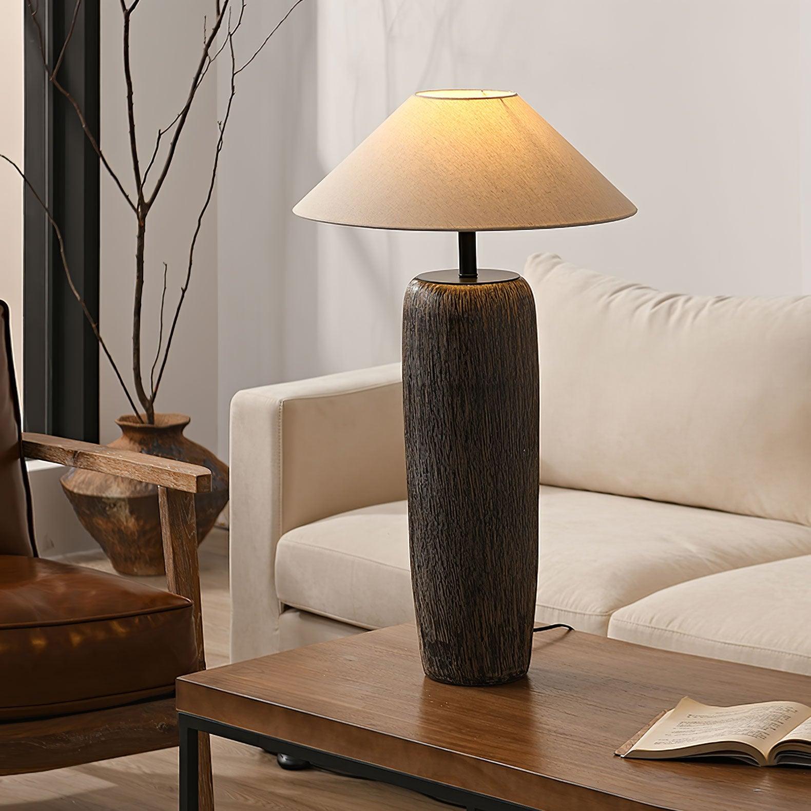 Weathered Wood Grain Floor Lamp - Lumpaz
