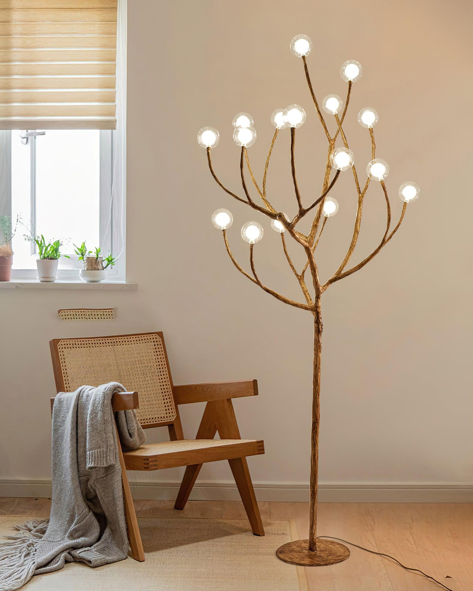 Imitation Wood Floor Lamp - Lumpaz