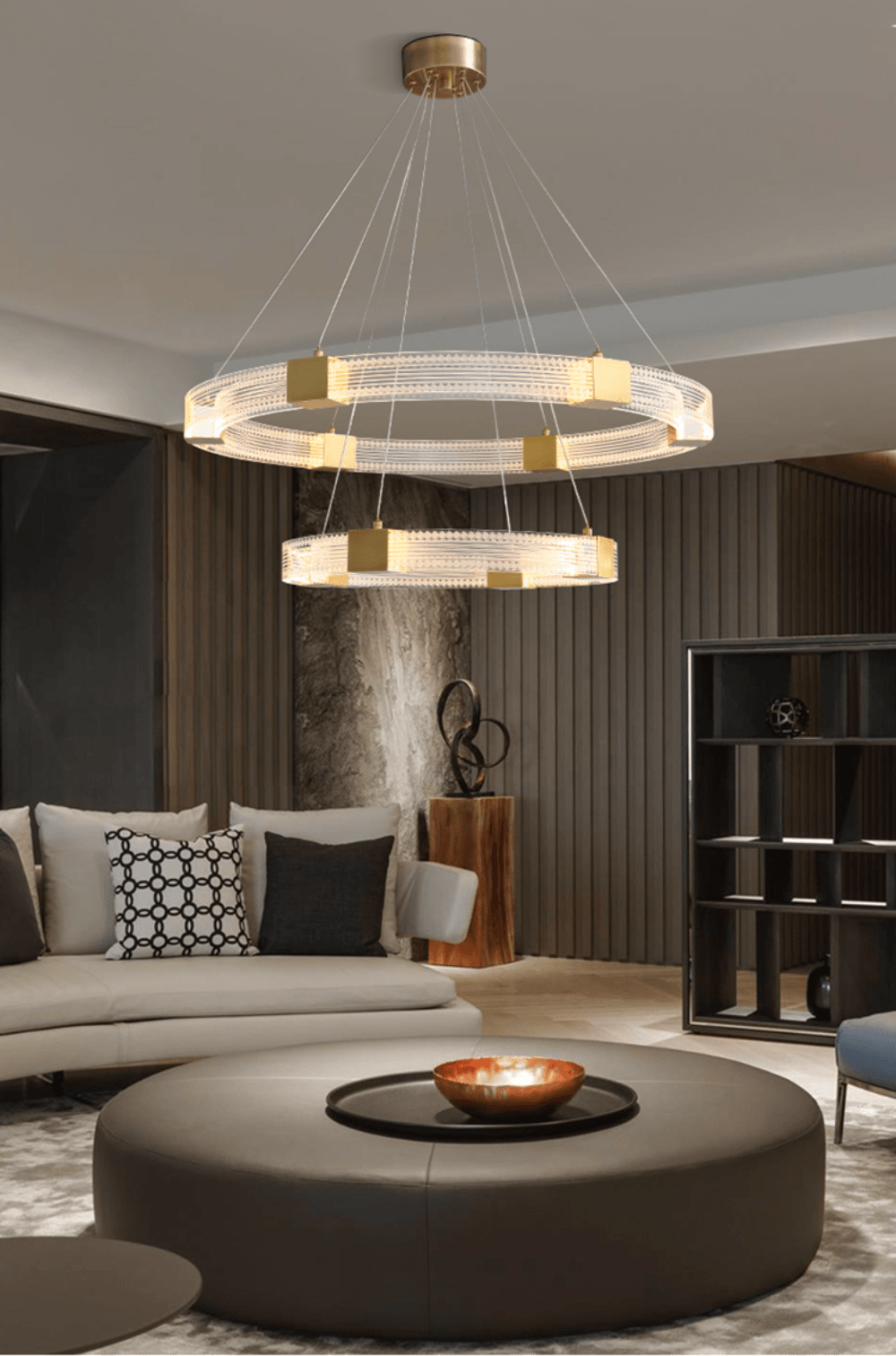 Parallel Ring LED Chandelier - Lumpaz