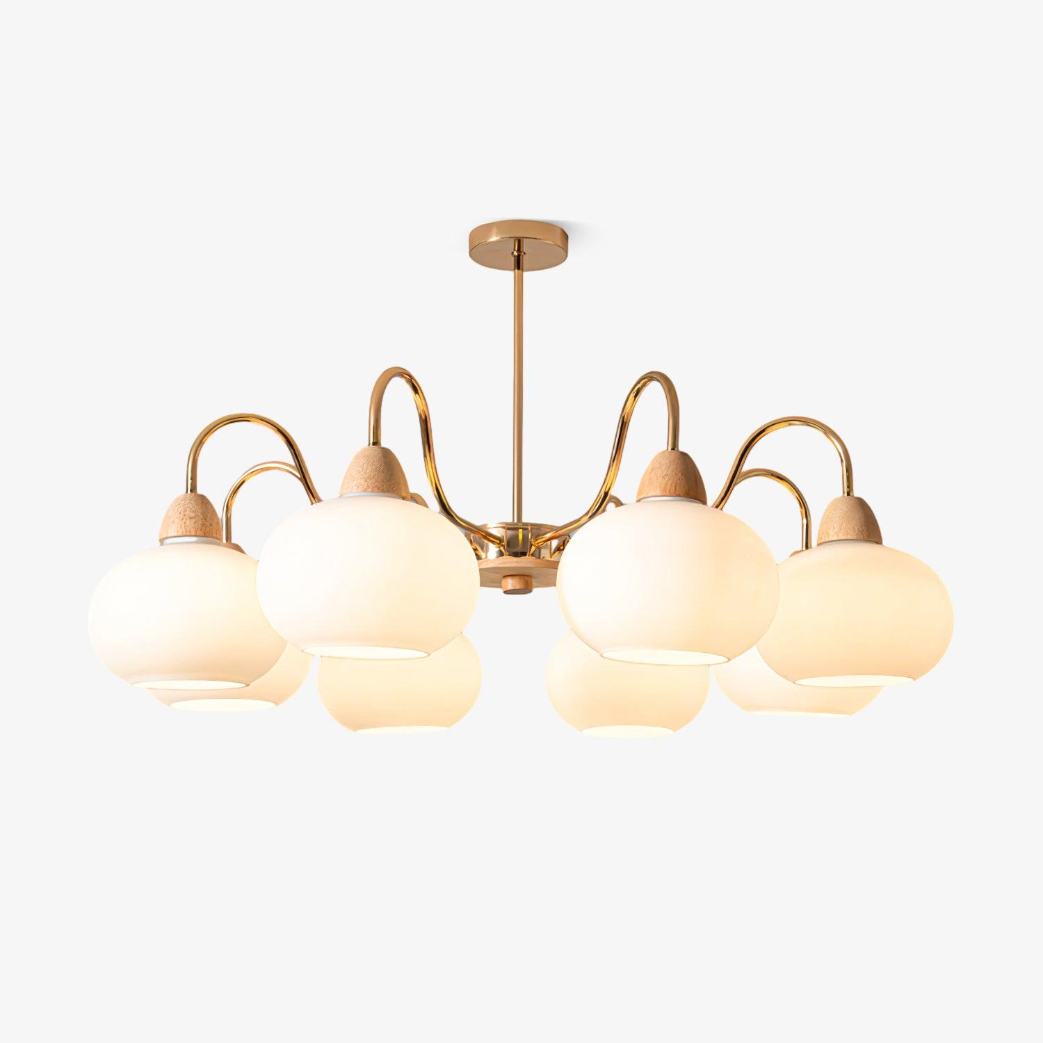 Glass Persimmon Chandelier - Lumpaz