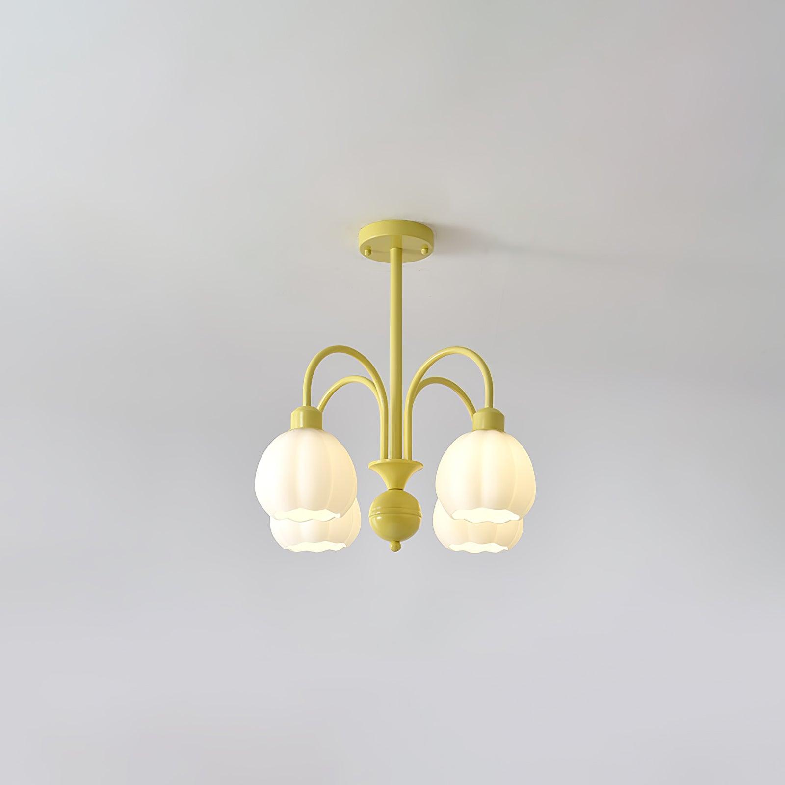 Cream Pumpkin Ball Chandelier - Lumpaz