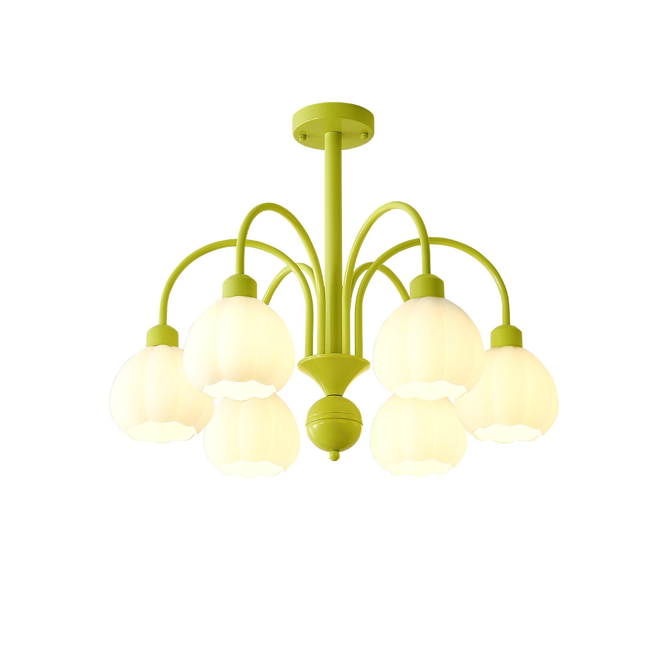 Cream Pumpkin Ball Chandelier - Lumpaz
