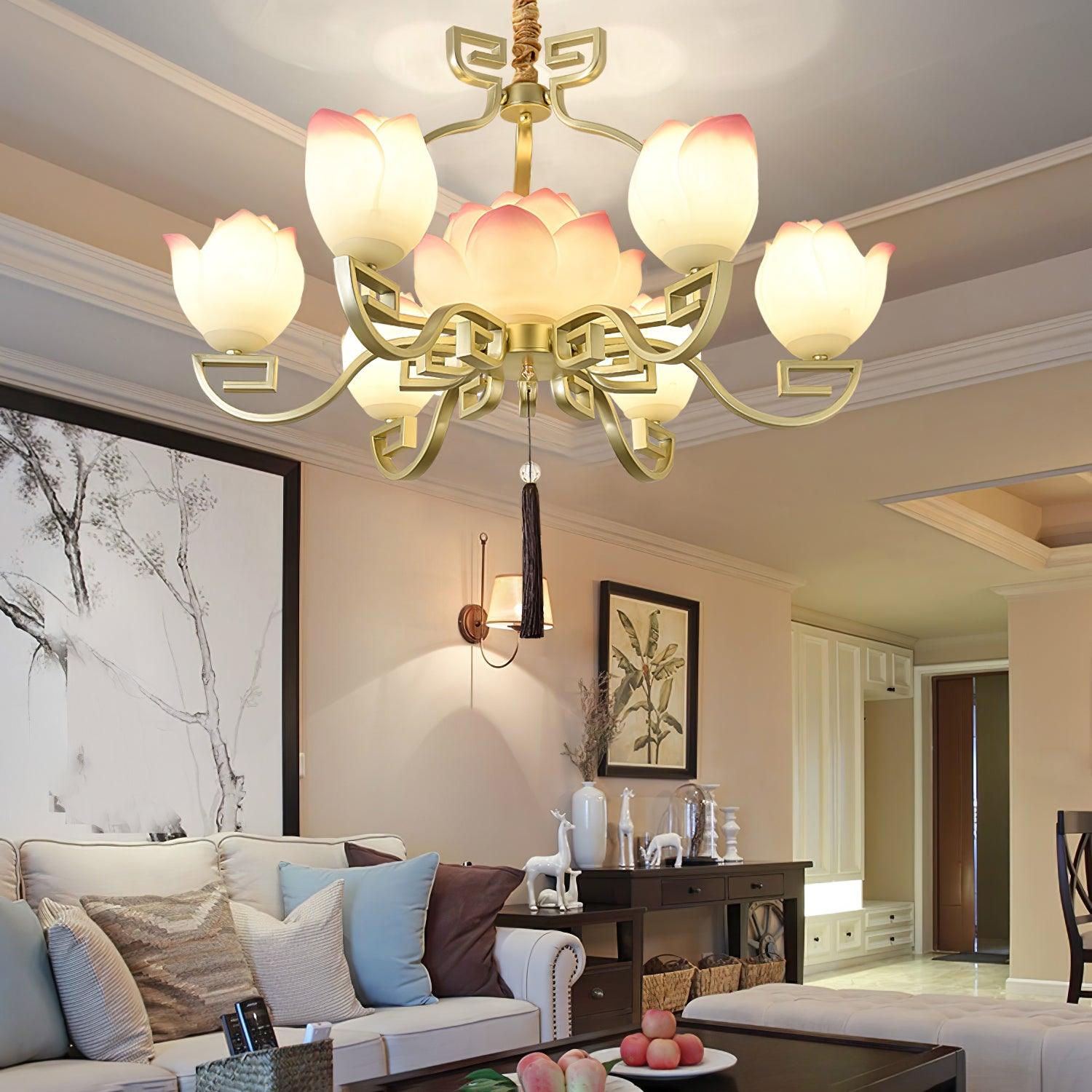 Lotus Bloom Chandelier - Lumpaz