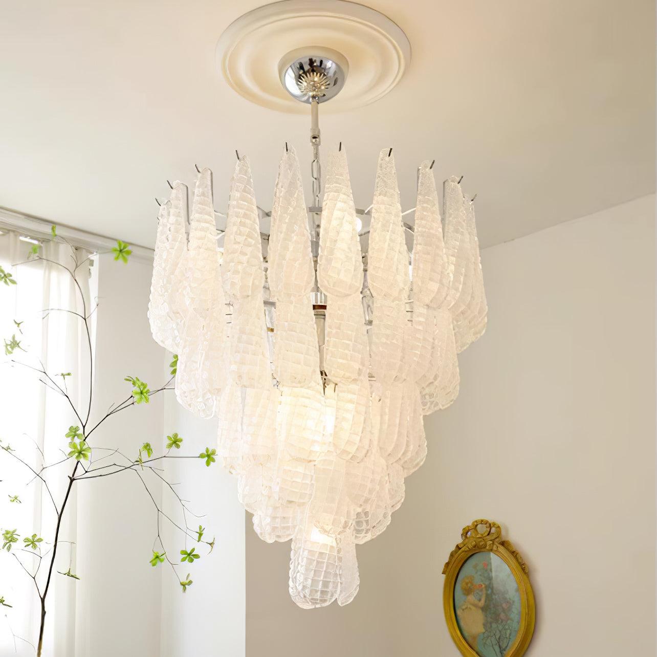 Grid Glass Waterfall Chandelier - Lumpaz