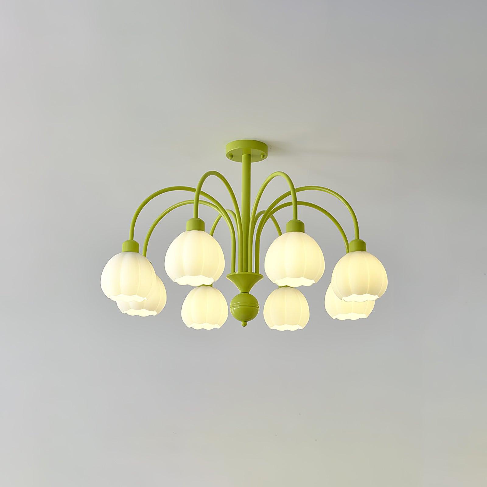 Cream Pumpkin Ball Chandelier - Lumpaz