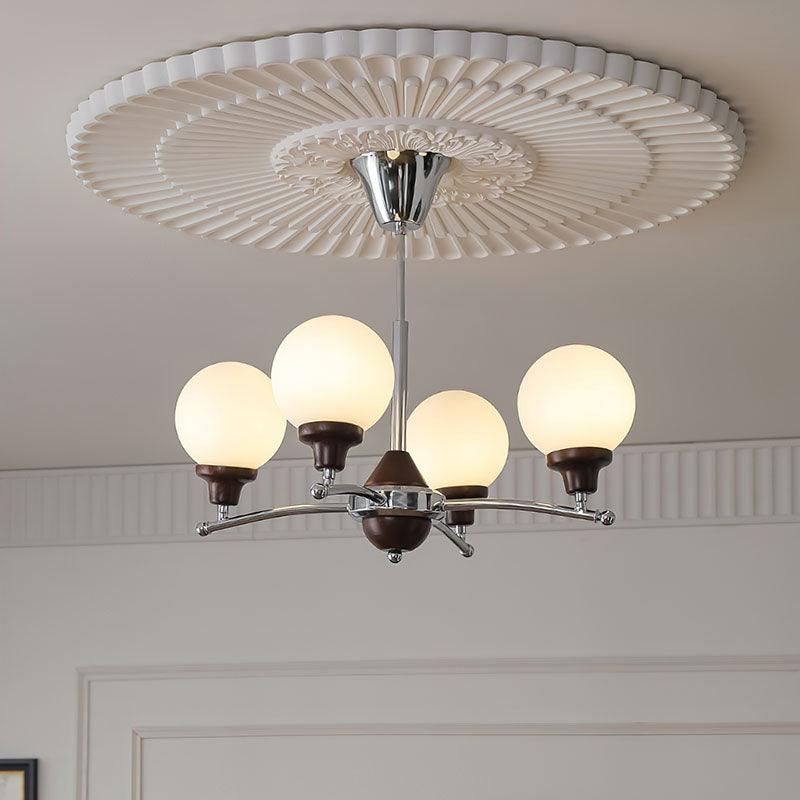 Walnut Glass Ball Chandelier - Lumpaz
