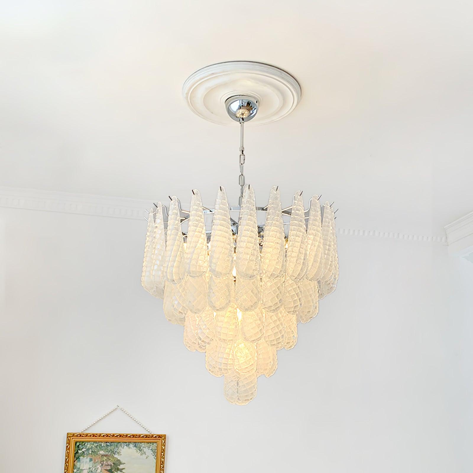Grid Glass Waterfall Chandelier - Lumpaz