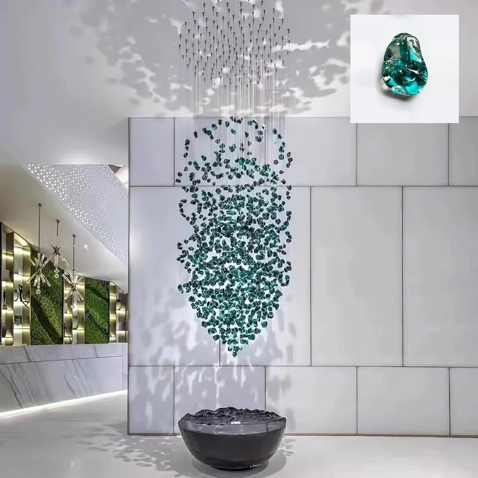 Multicolor Crystal Stone Chandelier - Lumpaz