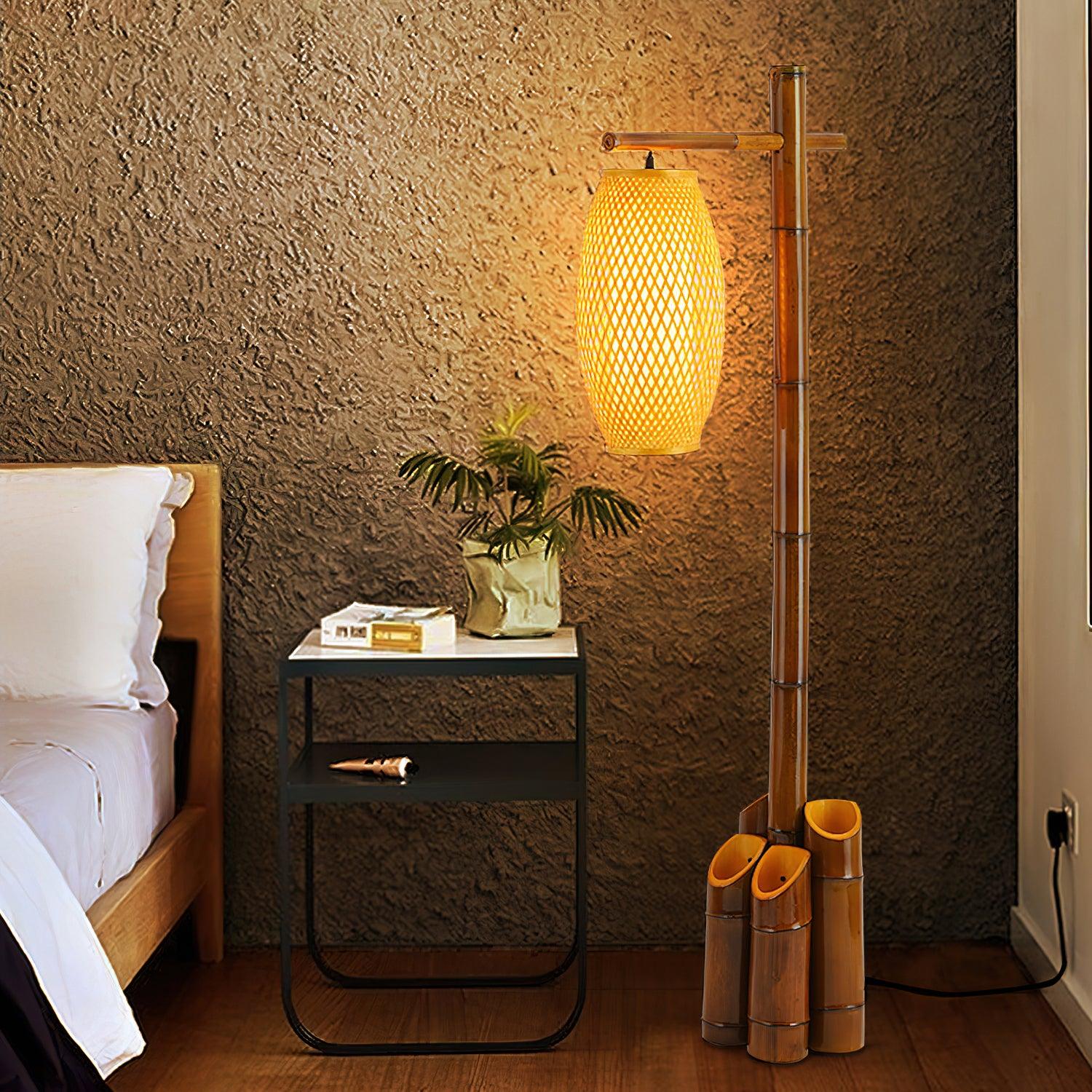 Zen Bamboo Tube Floor Lamp - Lumpaz