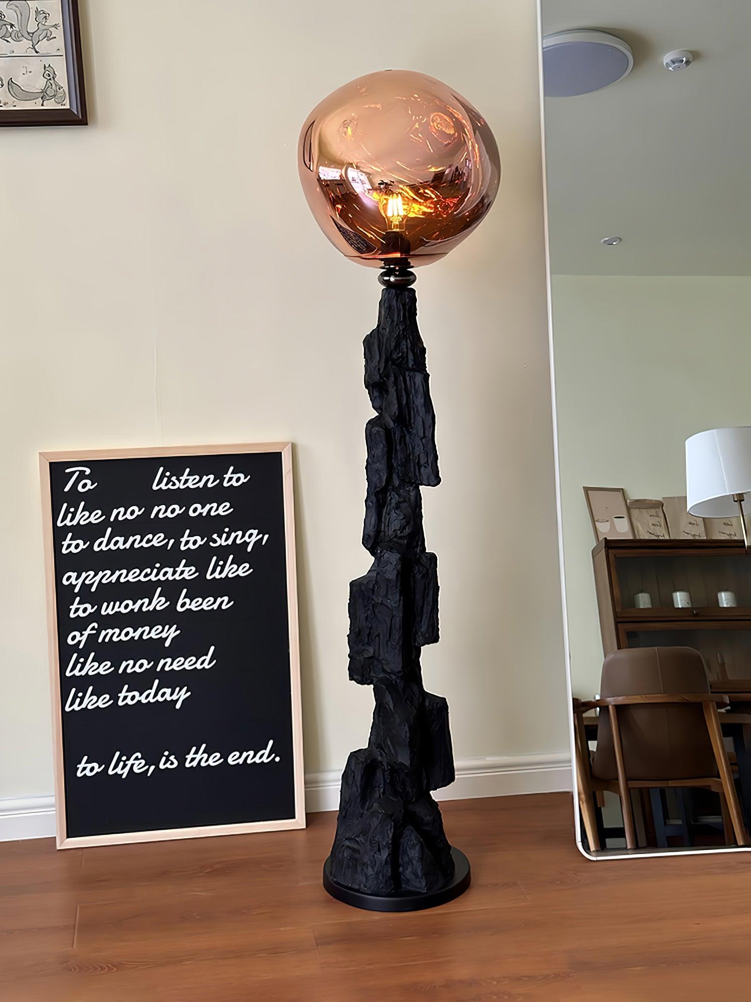 Charcoal Lava Floor Lamp - Lumpaz