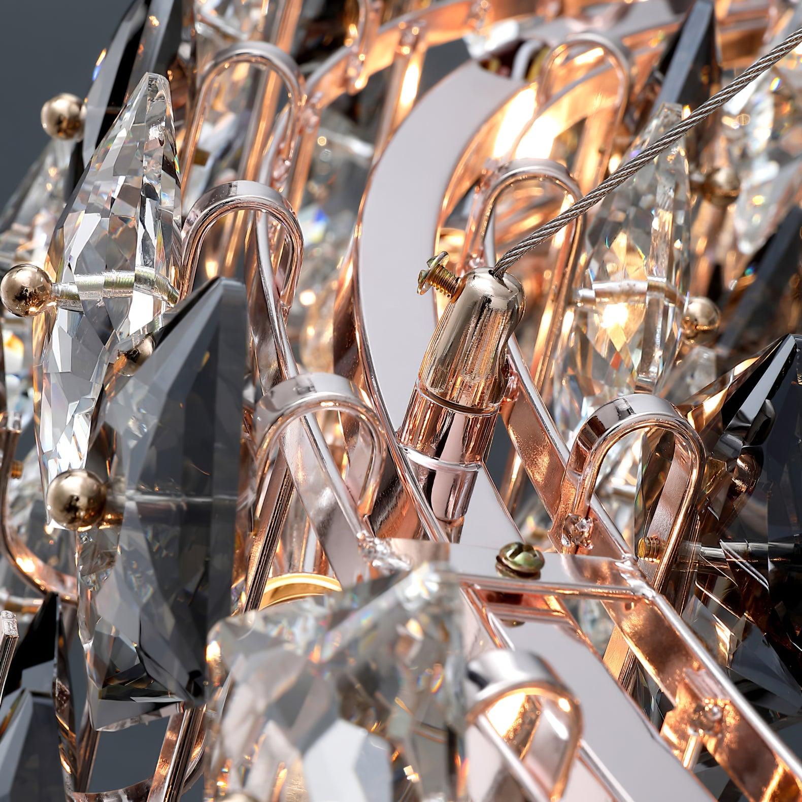 Scale Crystal Round Chandelier - Lumpaz