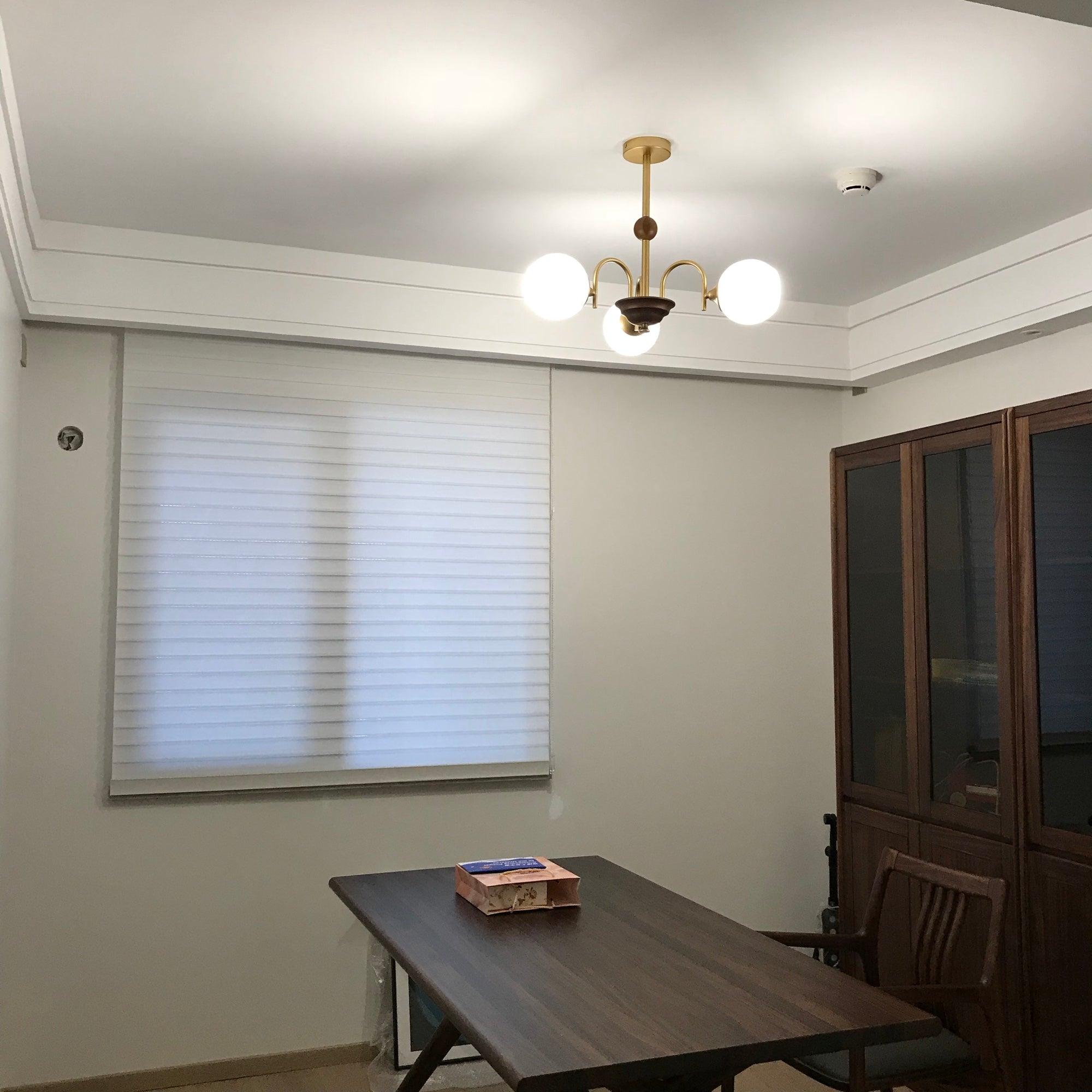 Sculptural Glass Ribbed Chandelier - Lumpaz