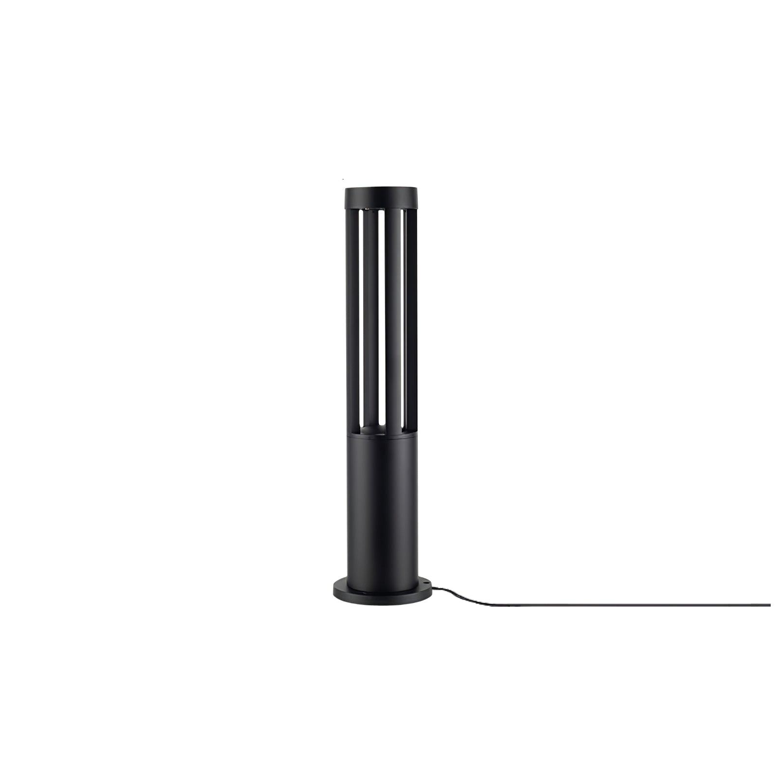 Black Cylindrical Garden Outdoor Light - Lumpaz