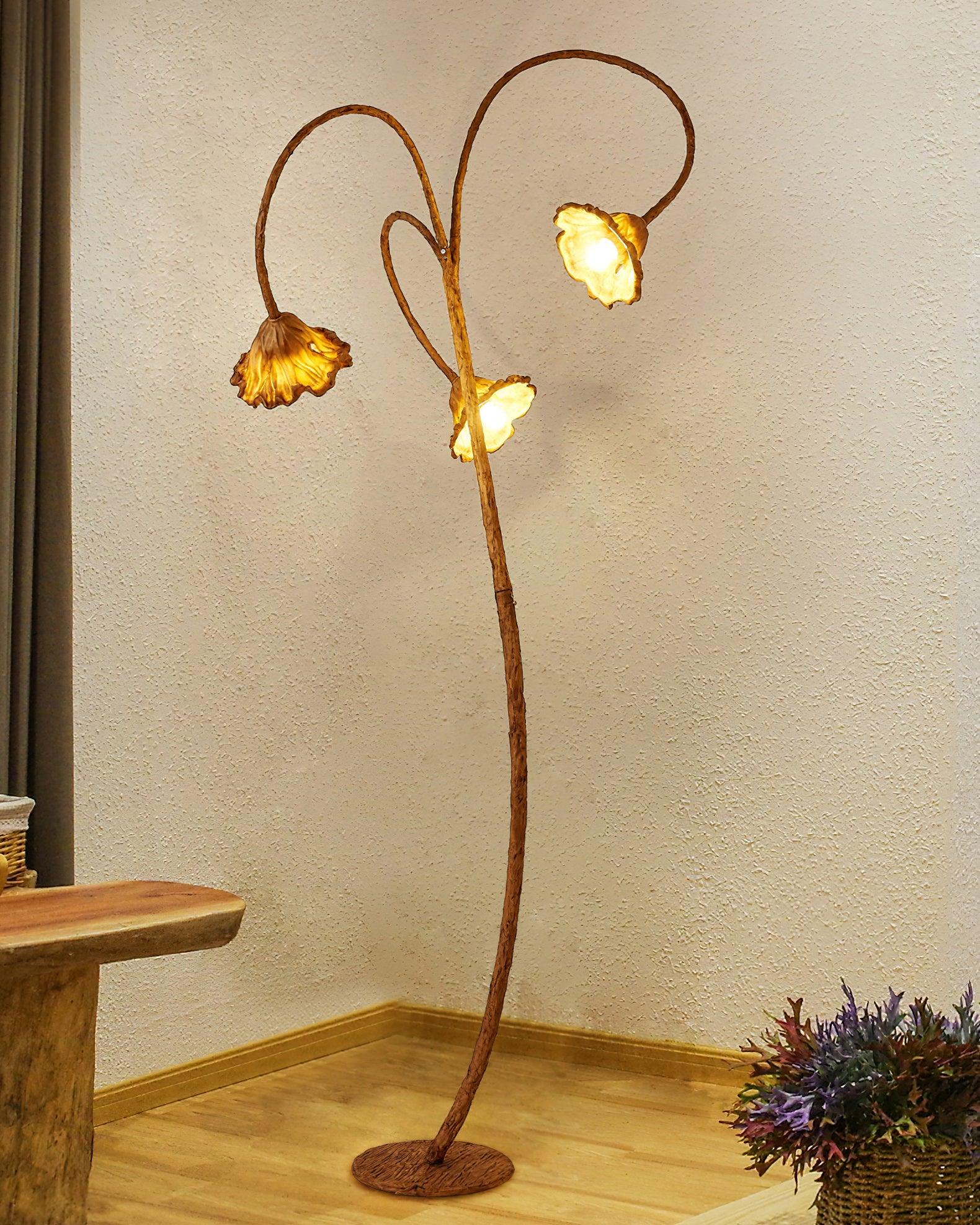 Artistic Lotus Leaf Floor Lamp - Lumpaz
