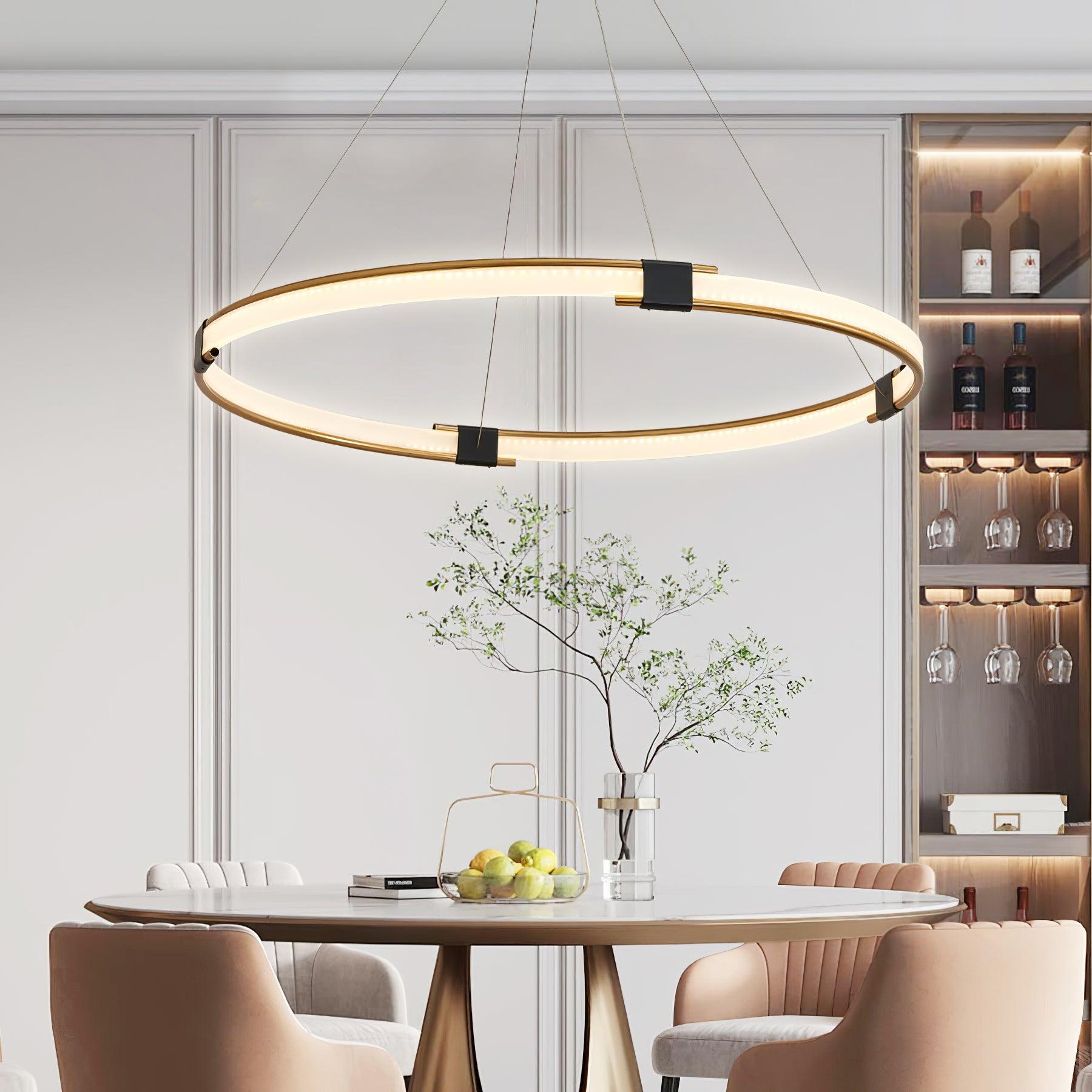 Gold Ring Chandelier - Lumpaz