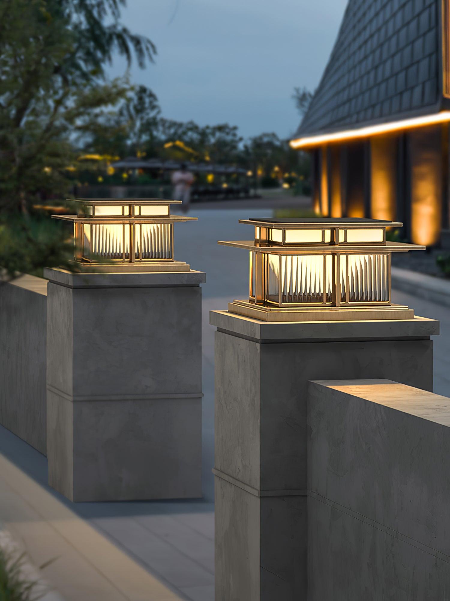 Outdoor pillar lights for house outlet