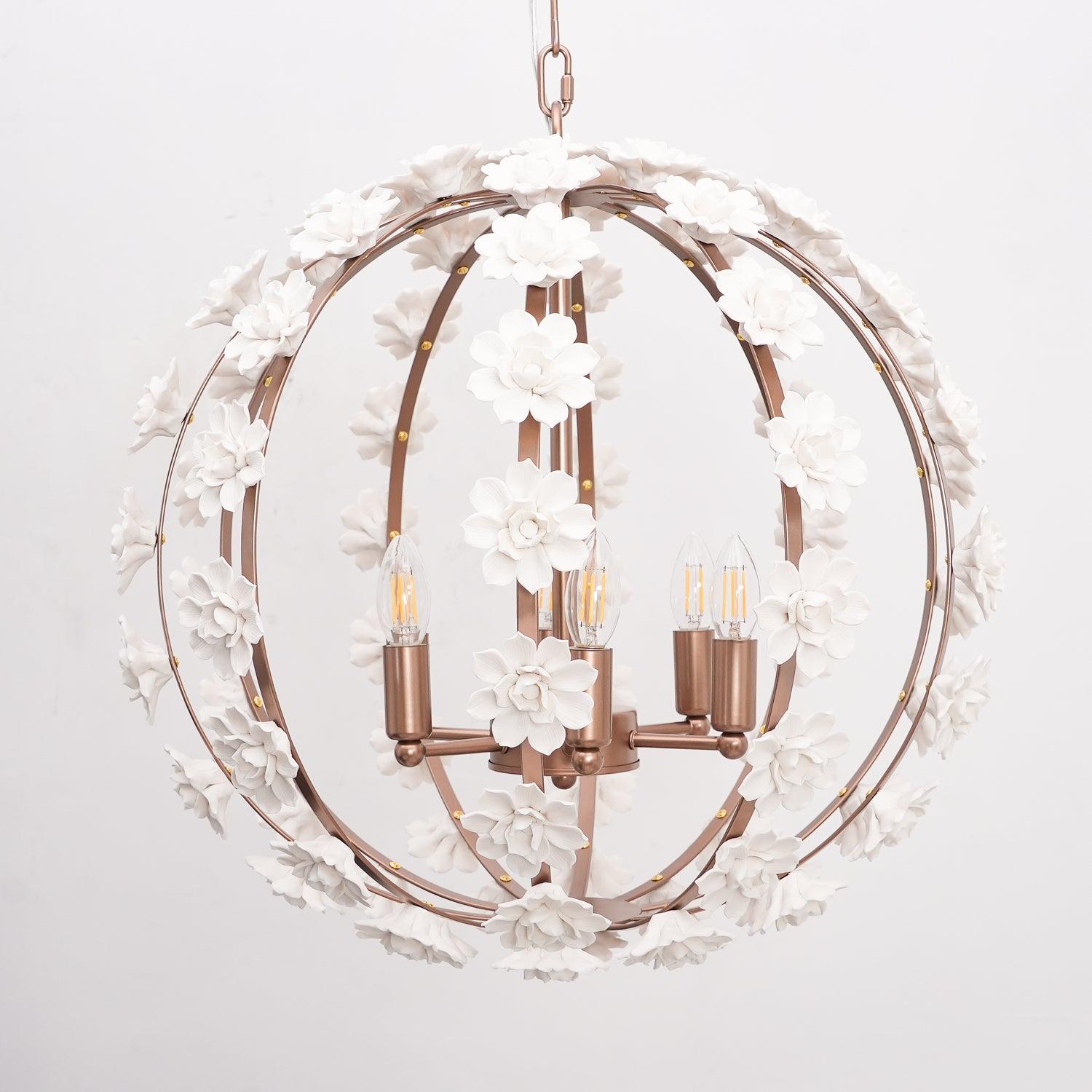 Bianca Floral Orb Chandelier - Lumpaz