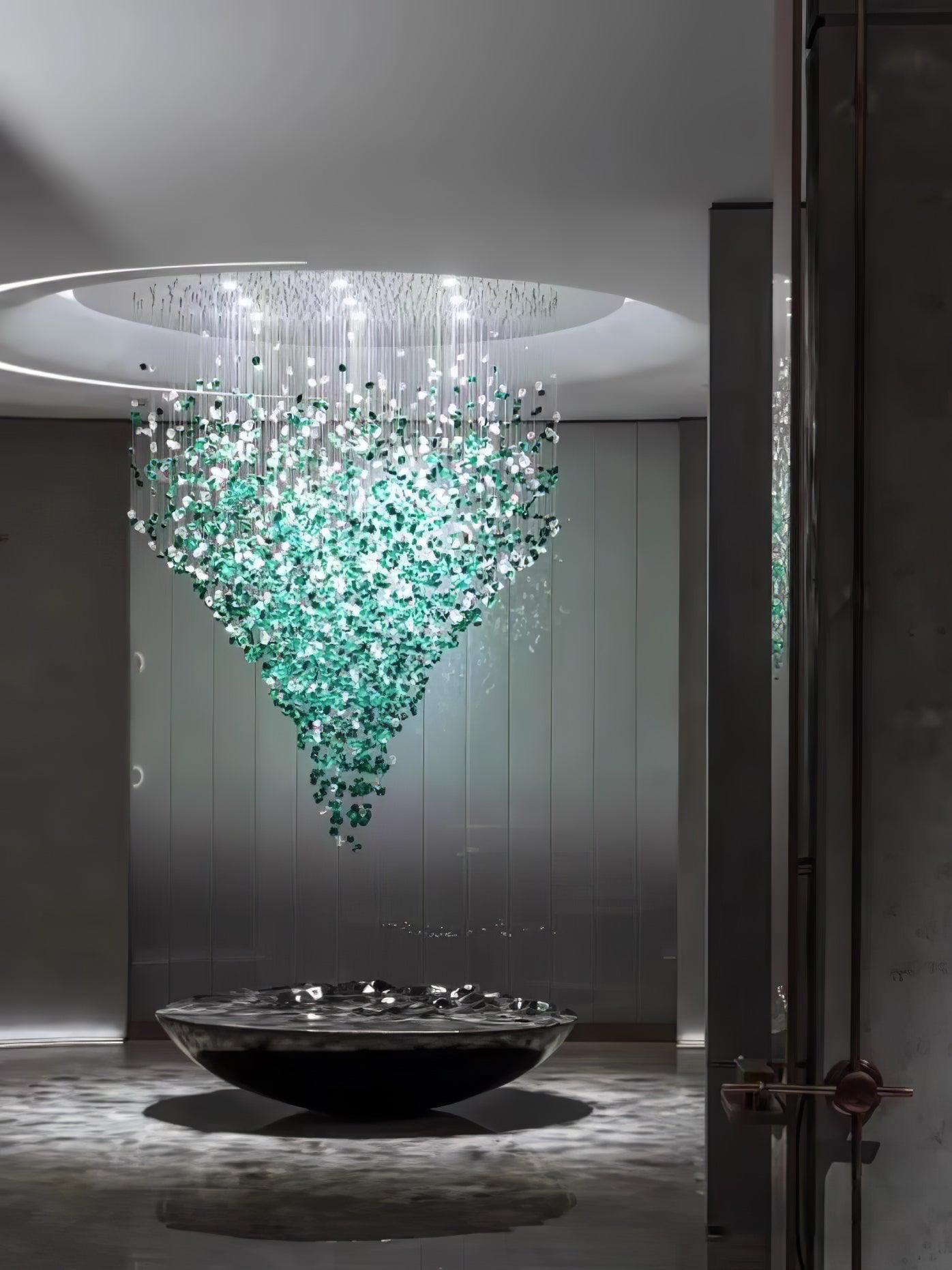 Multicolor Crystal Stone Chandelier - Lumpaz